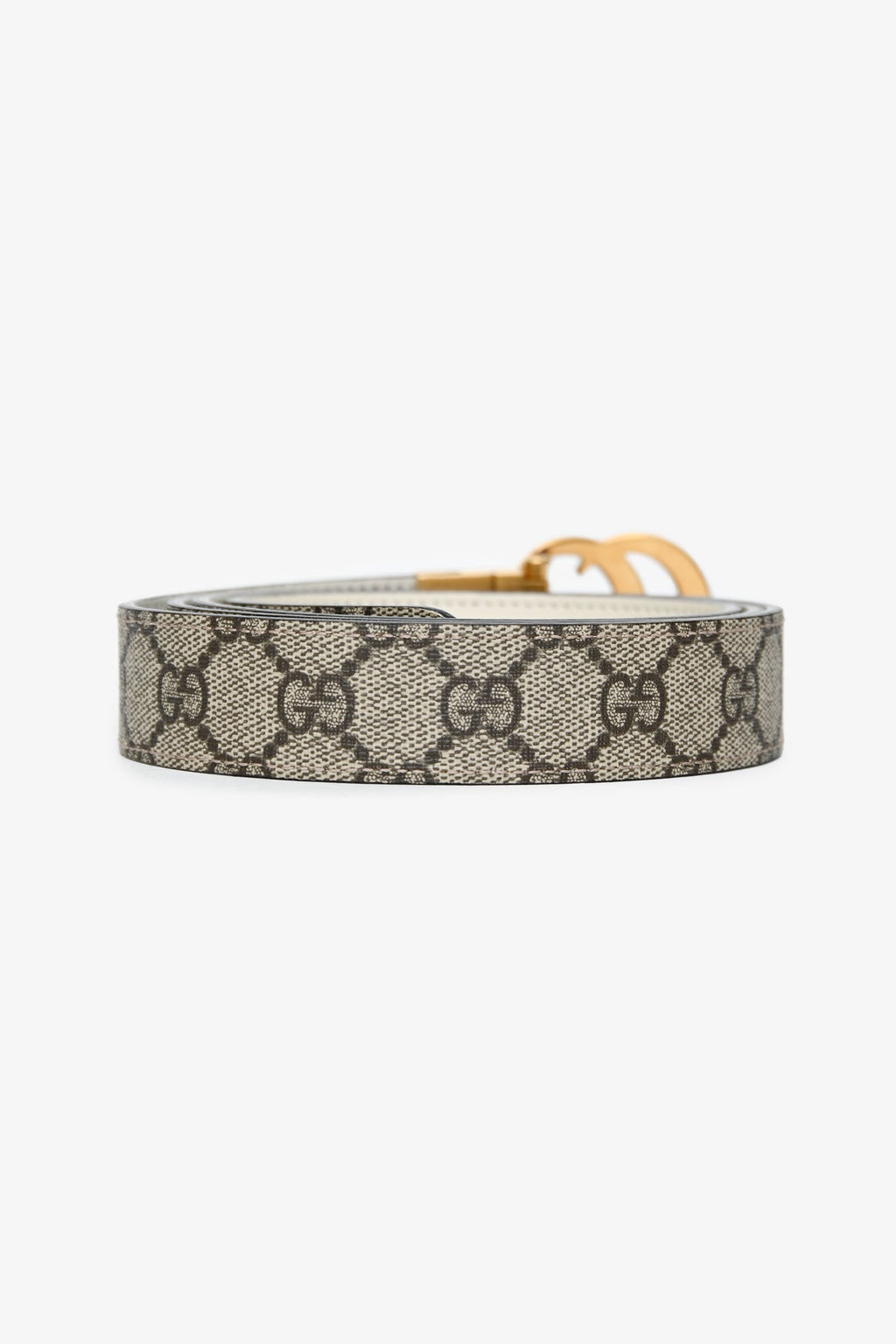 Gucci Beige GG Supreme Coated Canvas Belt Size 120/48
