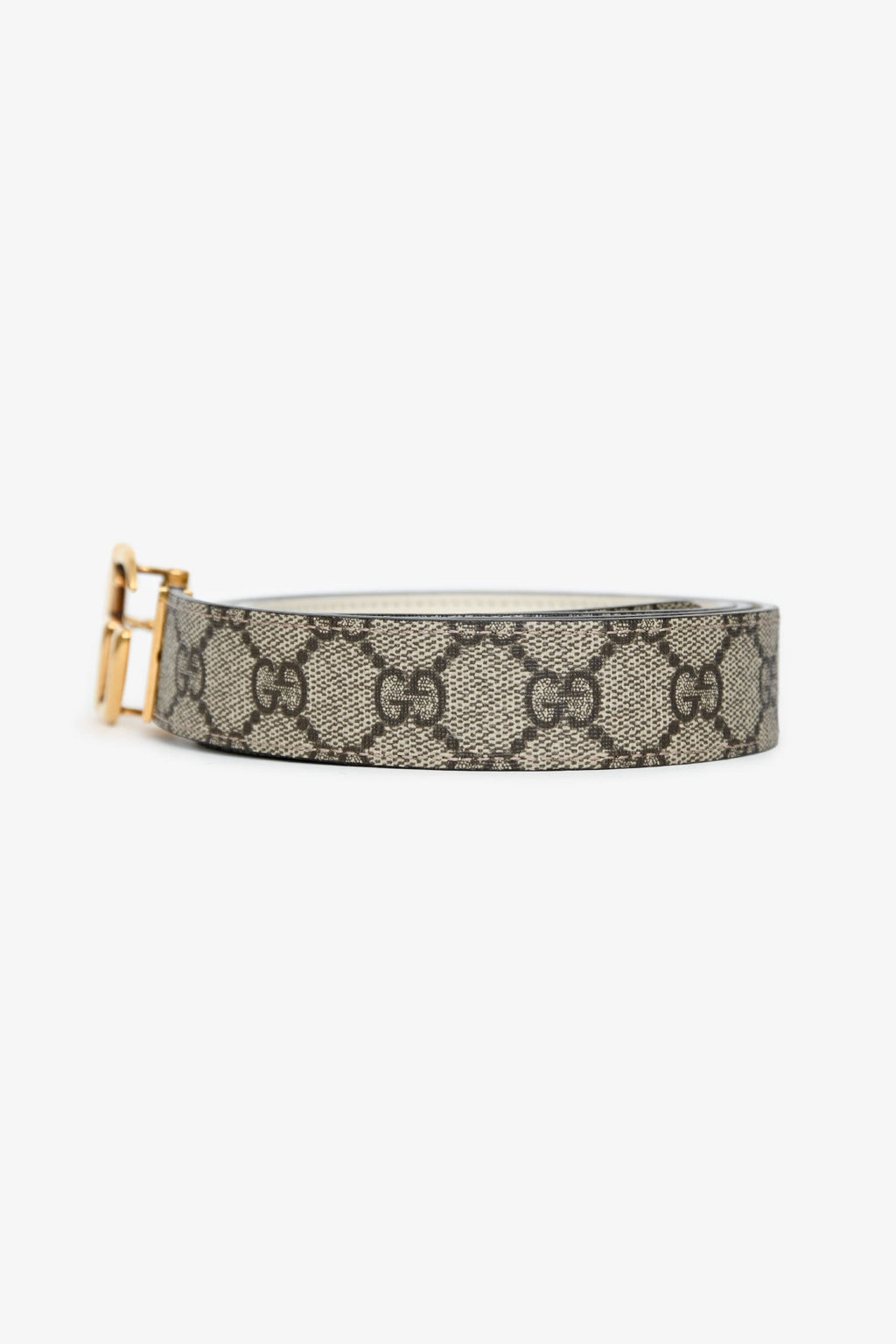 Gucci Beige GG Supreme Coated Canvas Belt Size 120/48