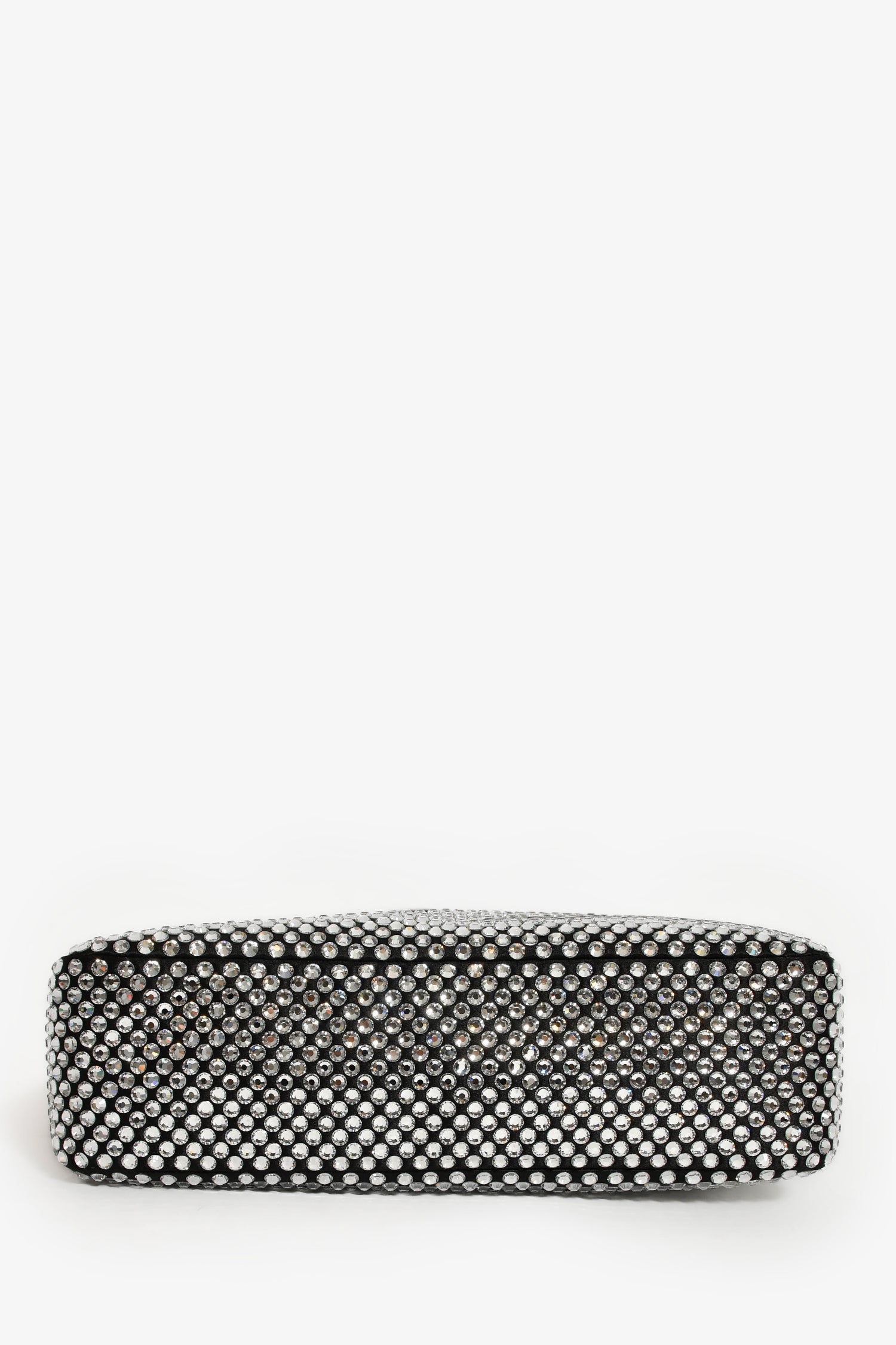 Prada Black Satin Crystal Re-Edition Mini Shoulder Bag