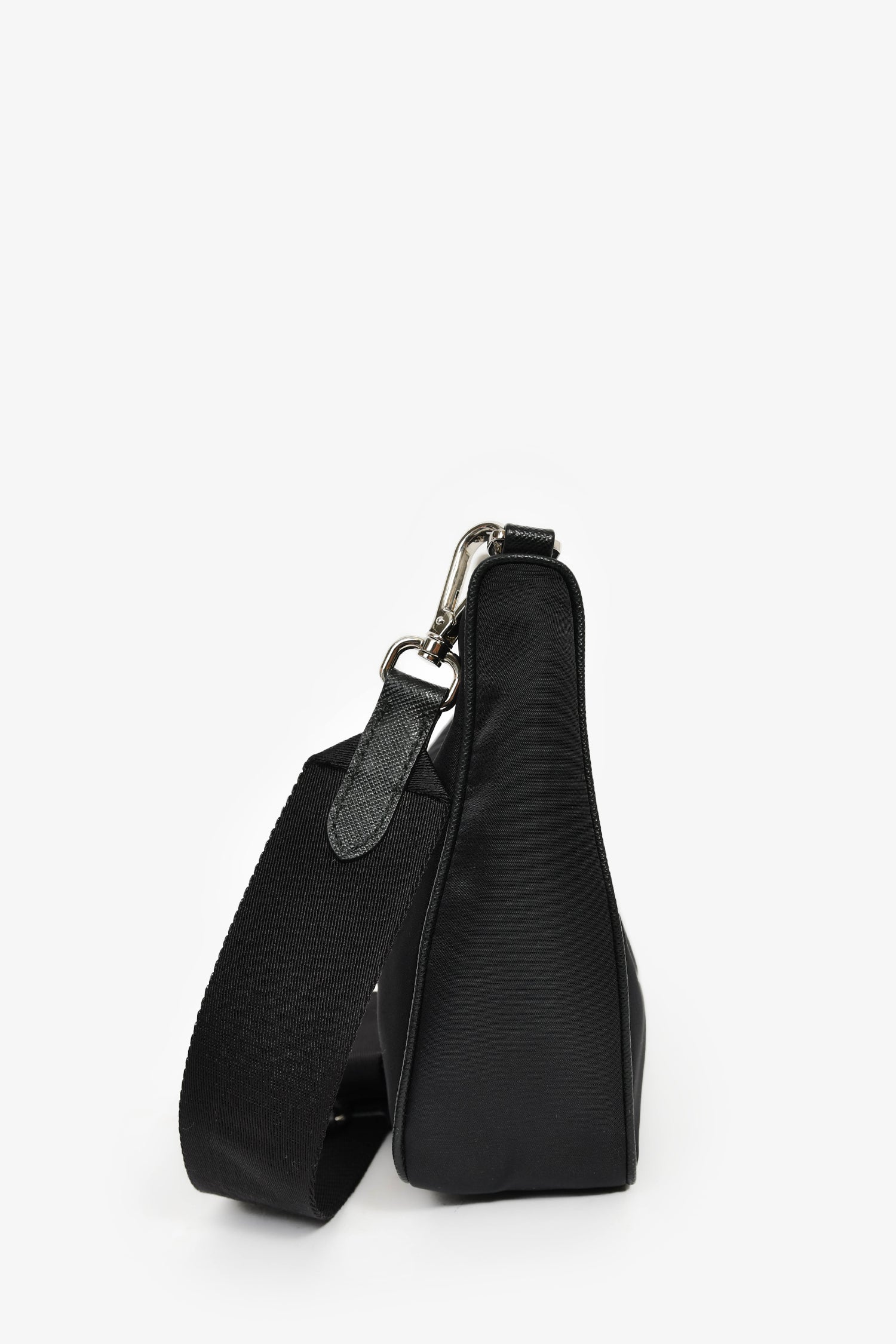 Prada Black Re-Nylon Re-Edition 2005 Crossbody Bag with Chain & Pouch