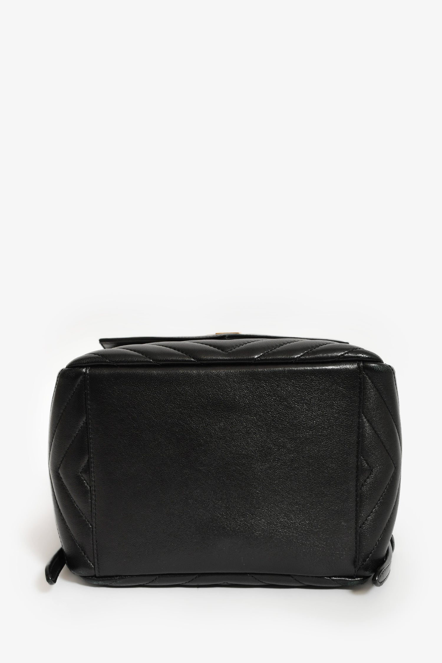 Saint Laurent 2022 Black Chevron Quilted Leather Joe Backpack