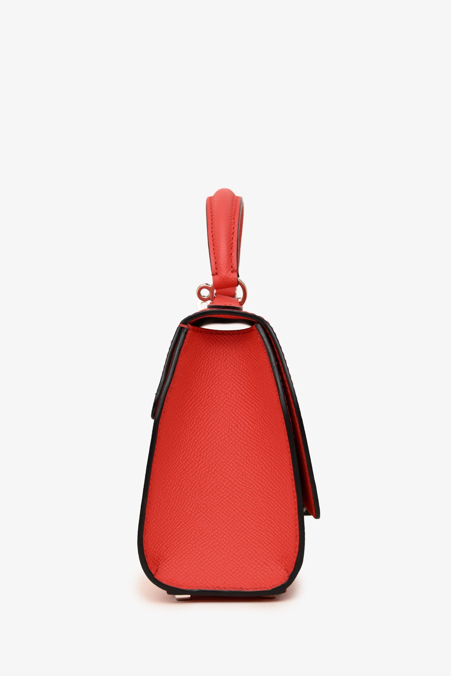 Moynat Red Leather Nano 'Réjane' Top Handle Crossbody