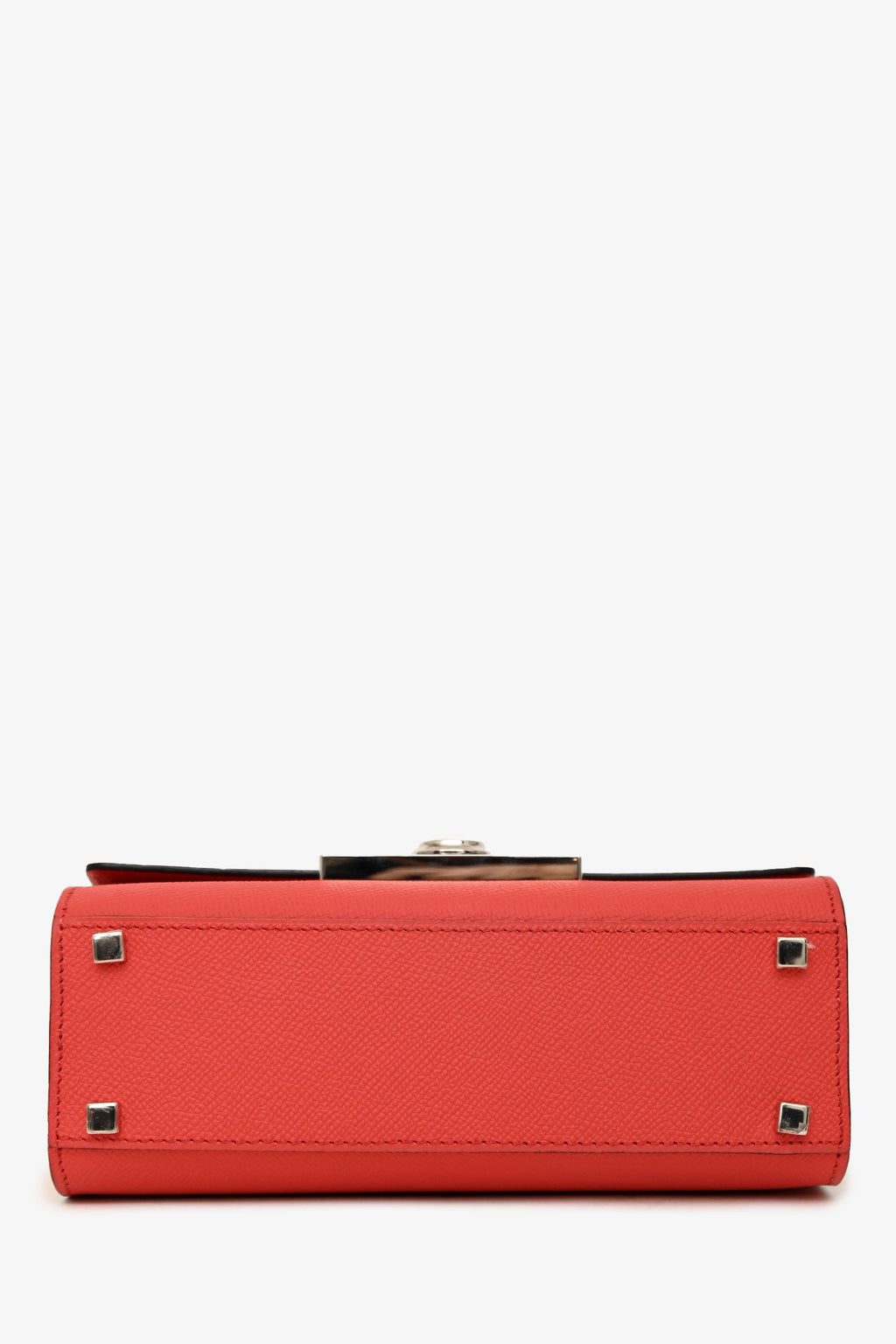 Moynat Red Leather Nano 'Réjane' Top Handle Crossbody