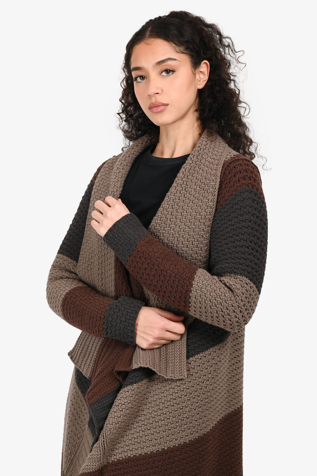 Rick Owens 2016 Brown/Grey Wool igan Size S