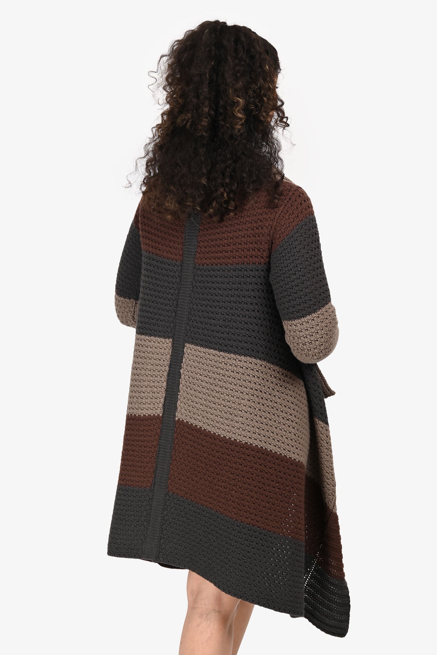 Rick Owens 2016 Brown/Grey Wool igan Size S