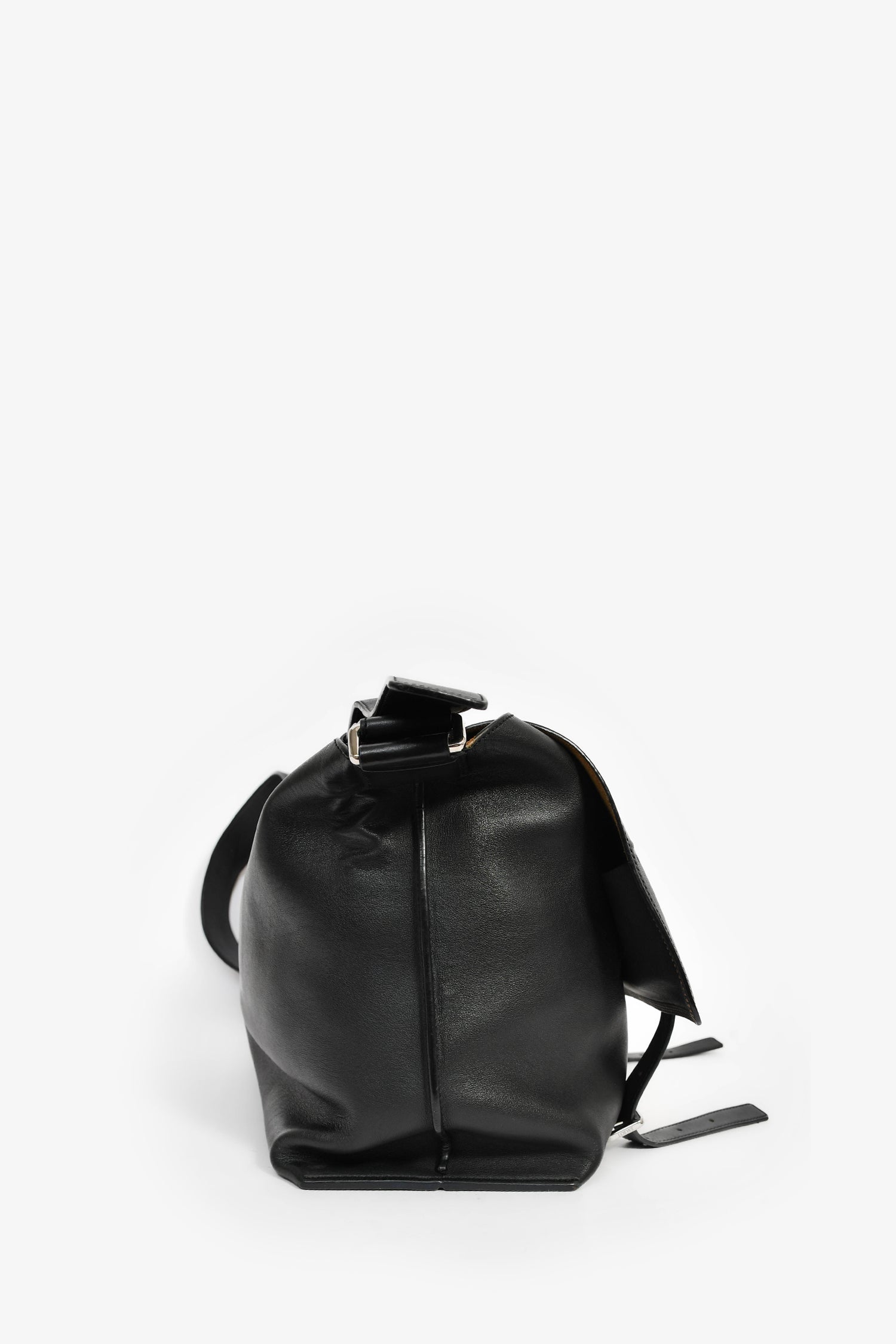 Loewe Black Leather Mushroom Messenger Bag