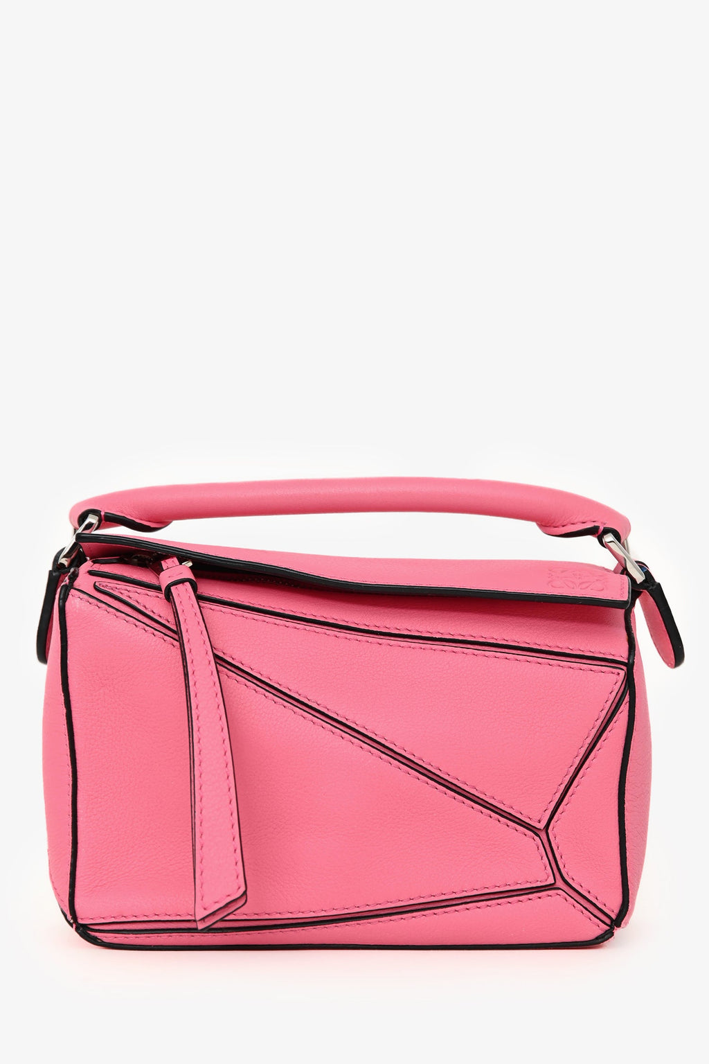 Loewe Pink Leather Mini Puzzle Crossbody