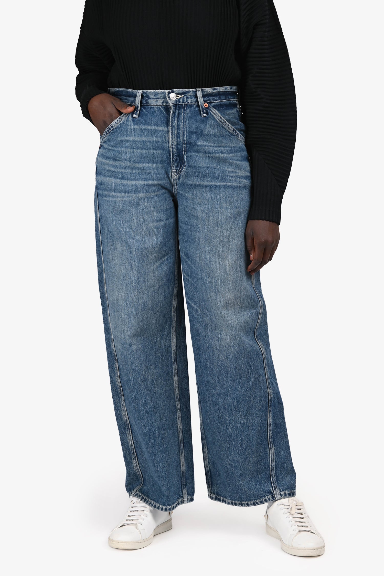 Re/Done Blue Denim 'Painter' Jeans Size 28