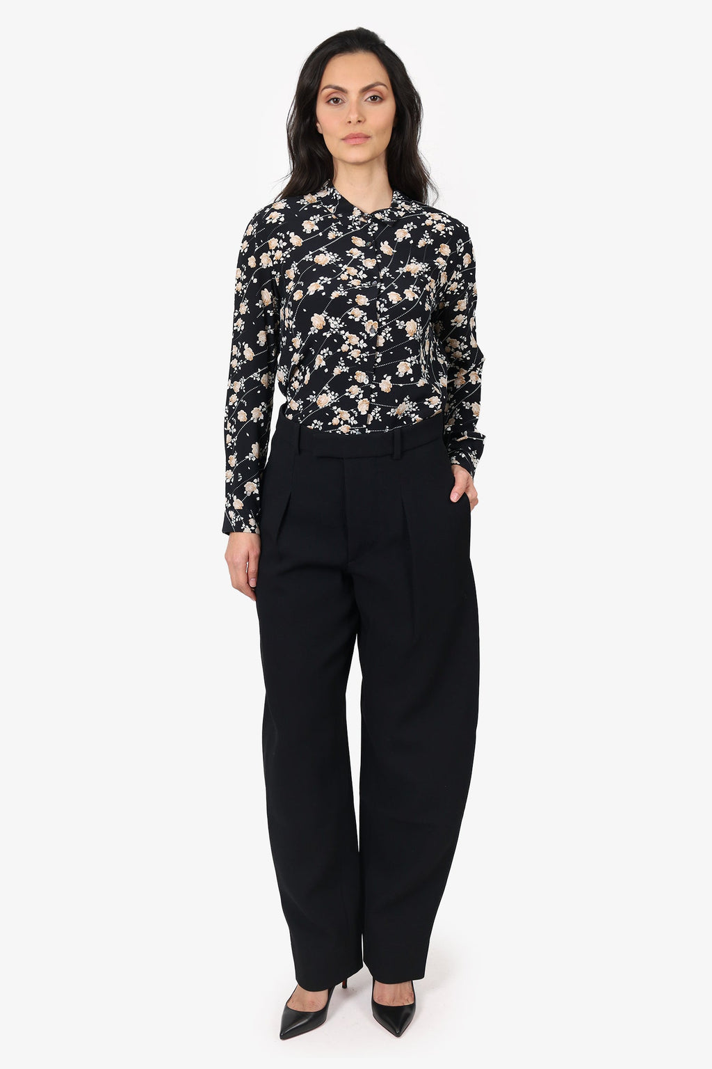Wardrobe NYC Black Wool High Waisted Pants Size XS