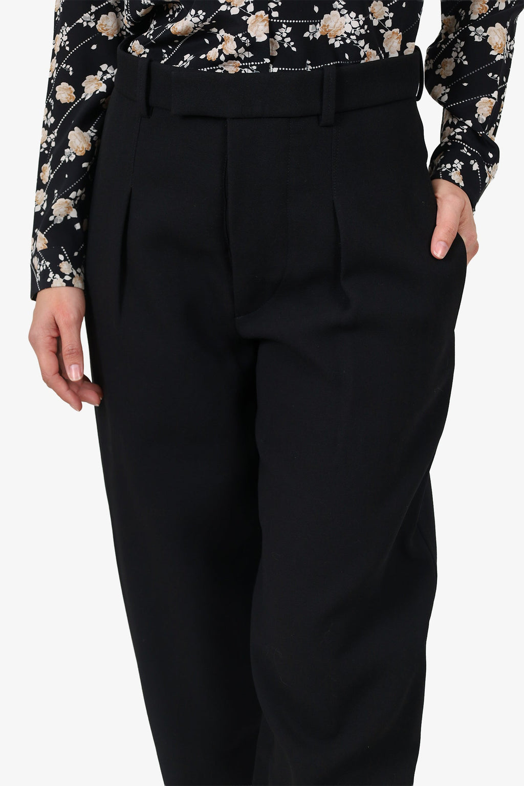 Wardrobe NYC Black Wool High Waisted Pants Size XS