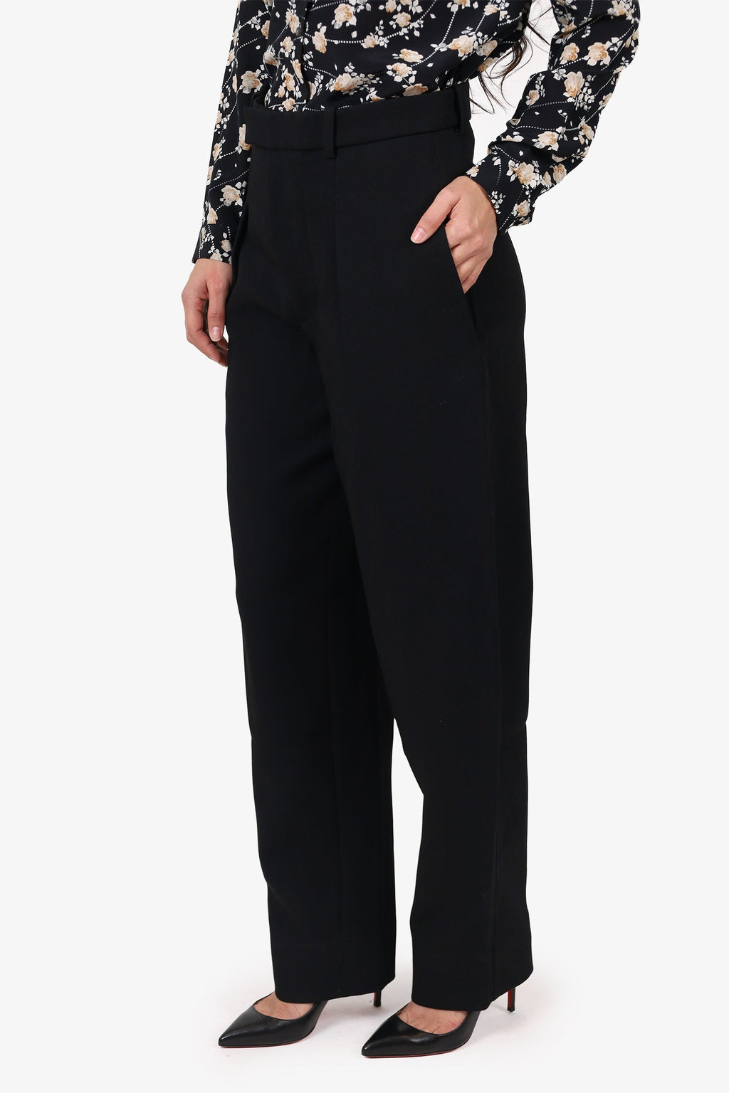 Wardrobe NYC Black Wool High Waisted Pants Size XS