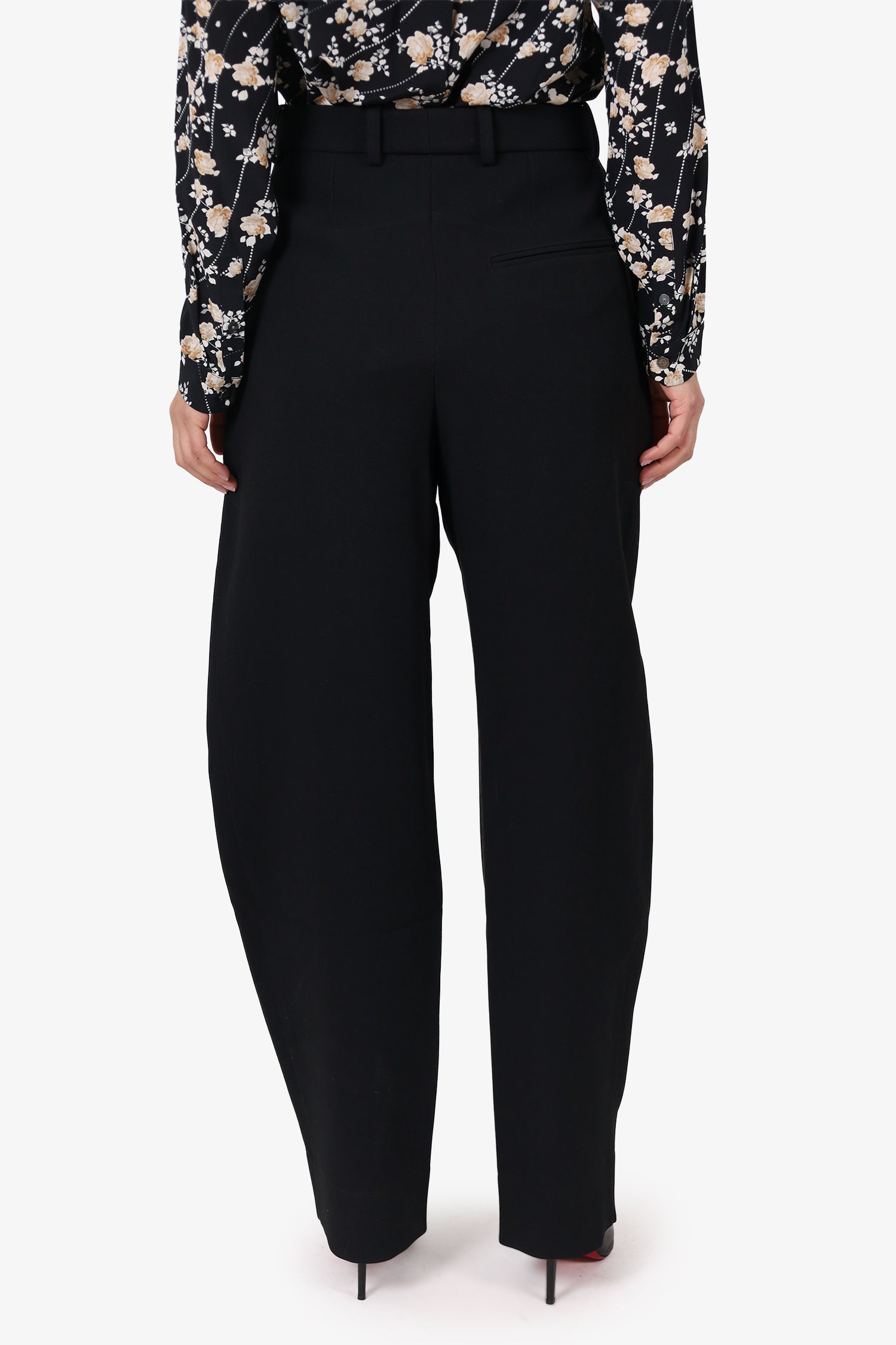 Wardrobe NYC Black Wool High Waisted Pants Size XS