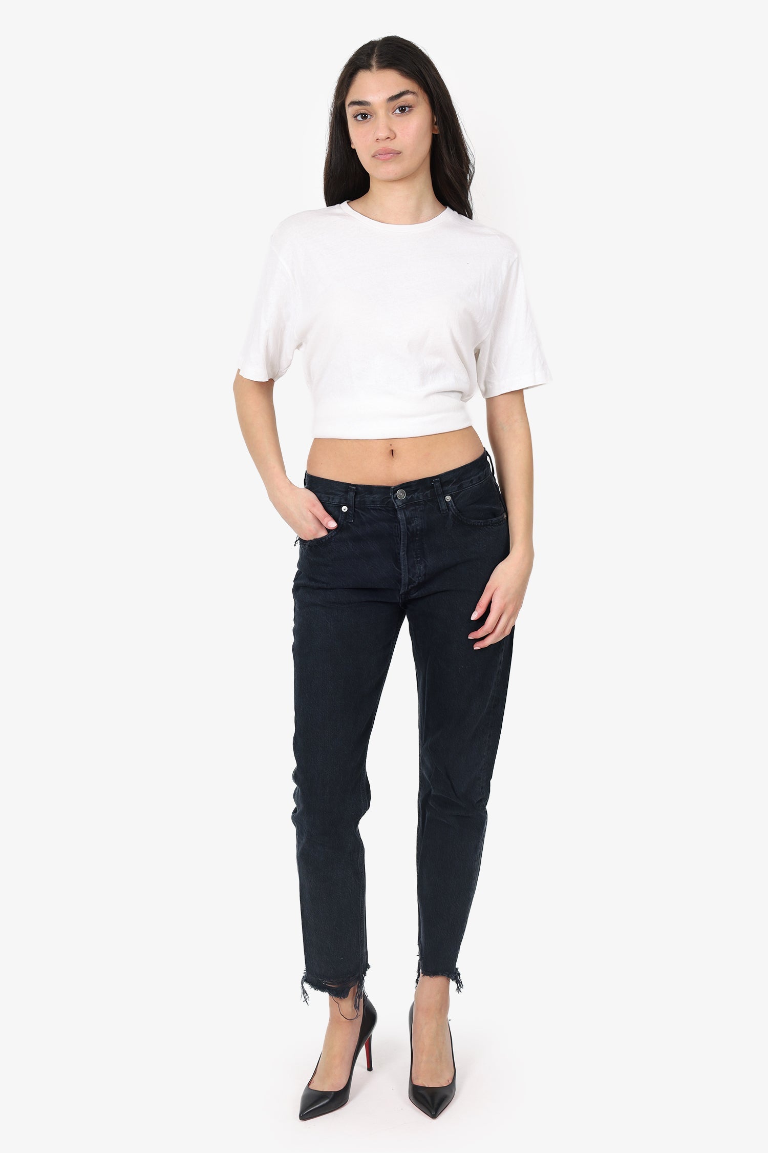 Agolde Black 'Jamie' Jeans Size 28