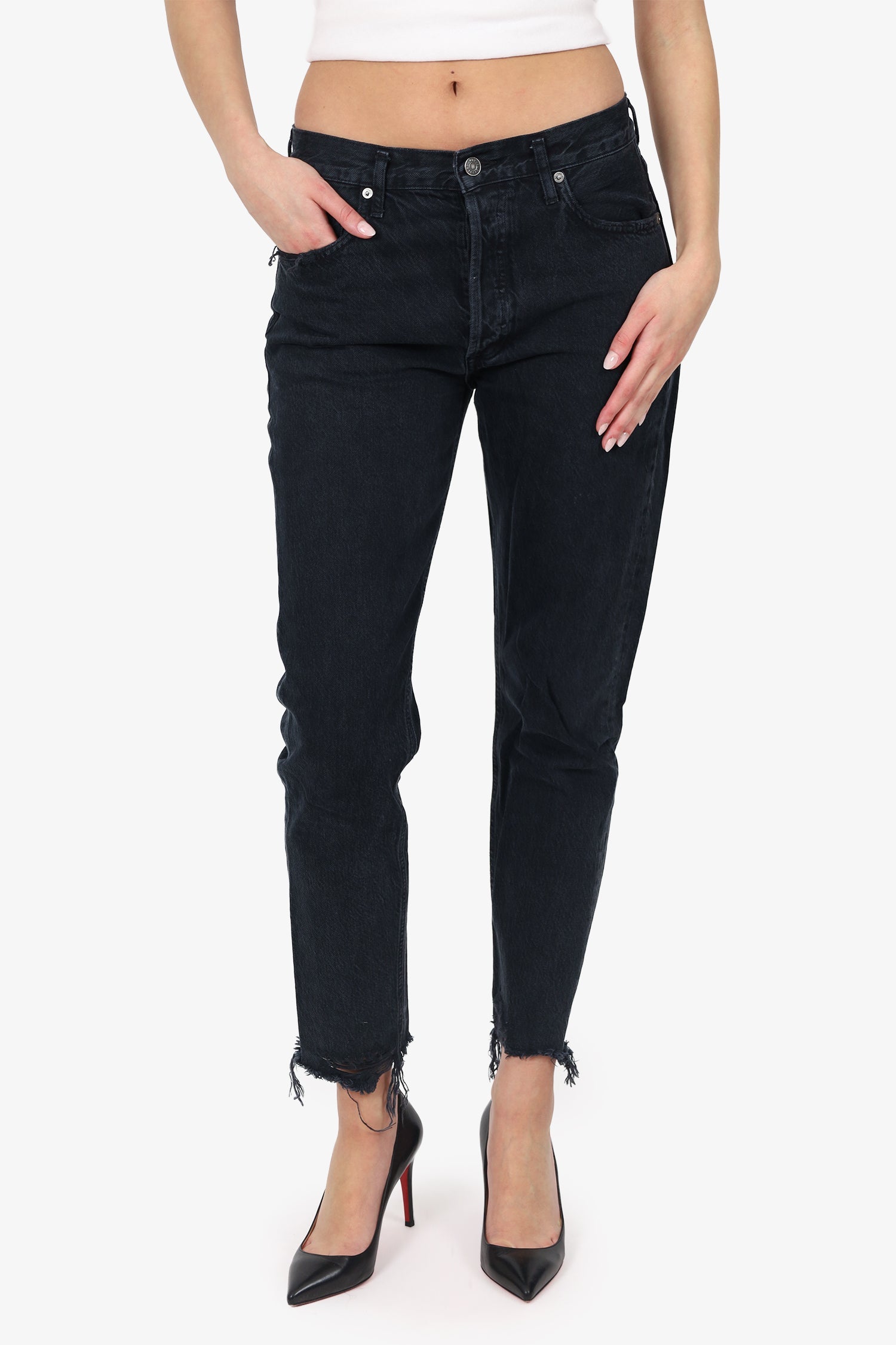 Agolde Black 'Jamie' Jeans Size 28