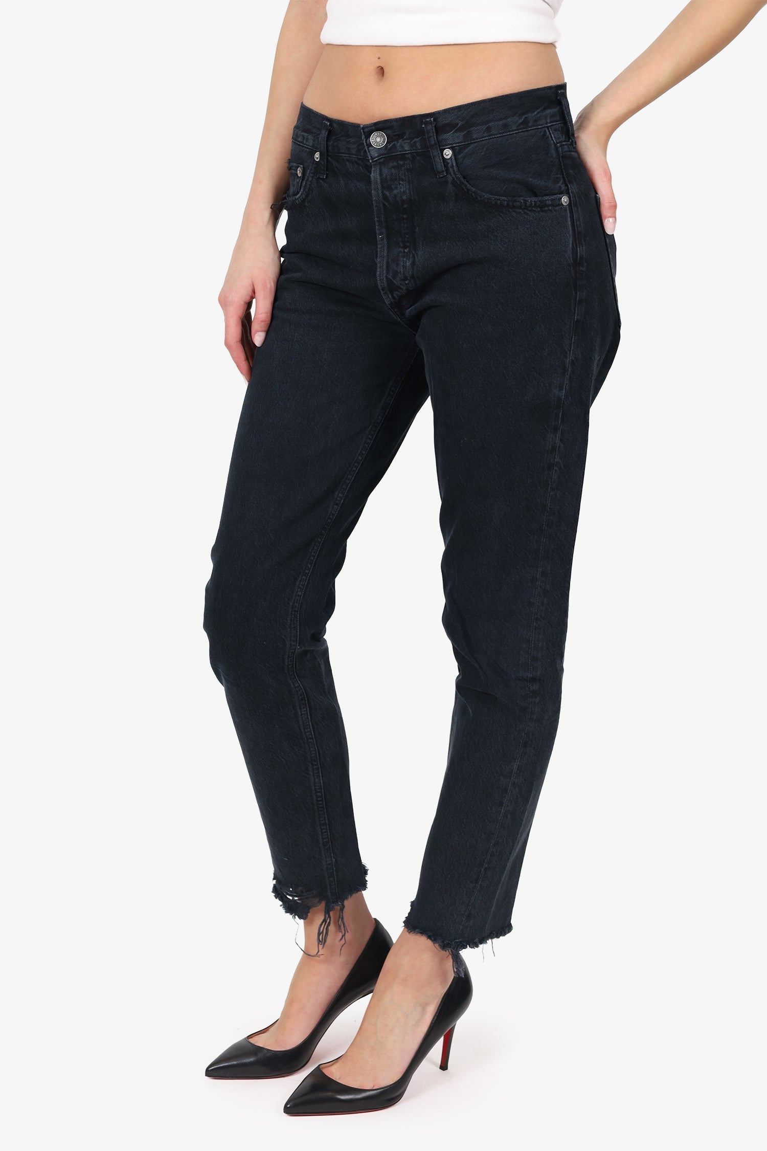 Agolde Black 'Jamie' Jeans Size 28