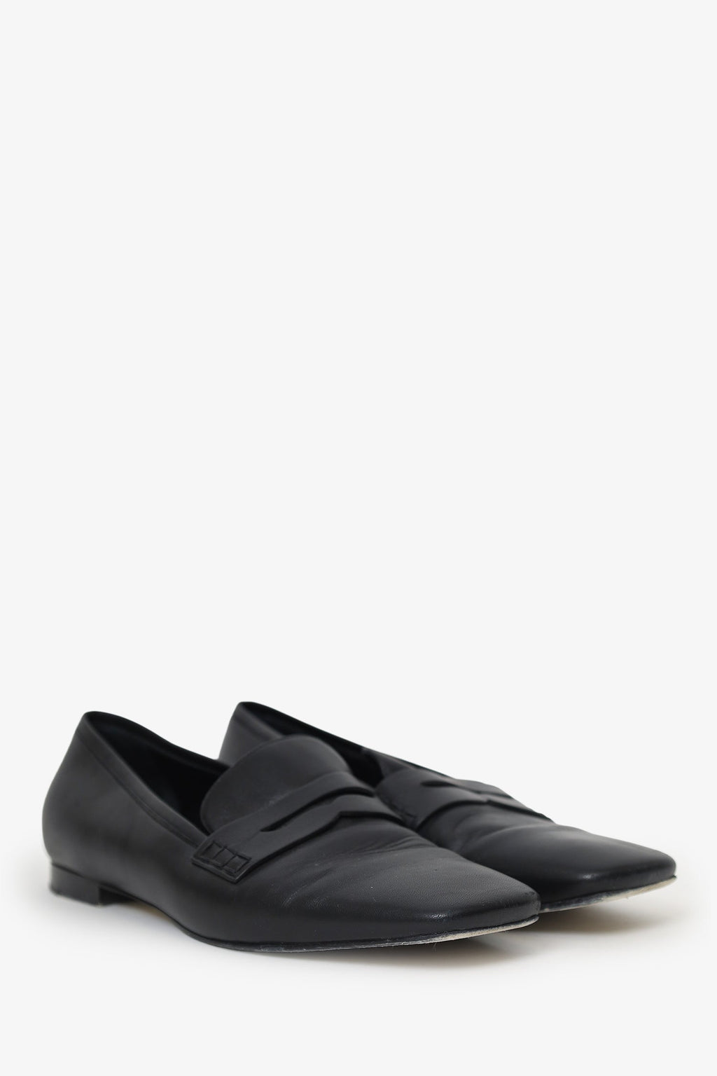 Khaite Black Leather Flats Size 41