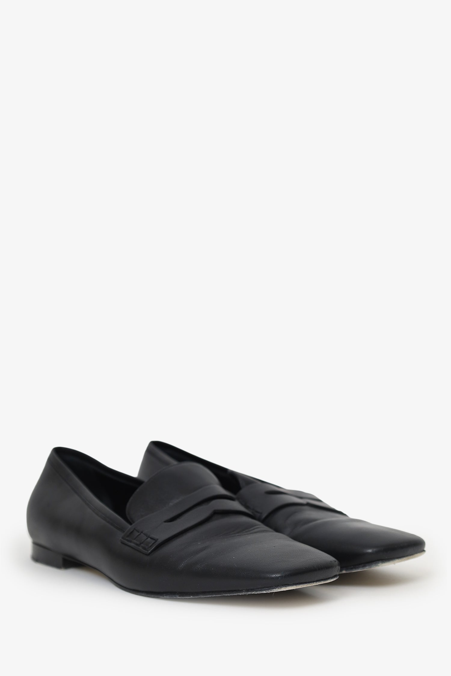 Khaite Black Leather Flats Size 41