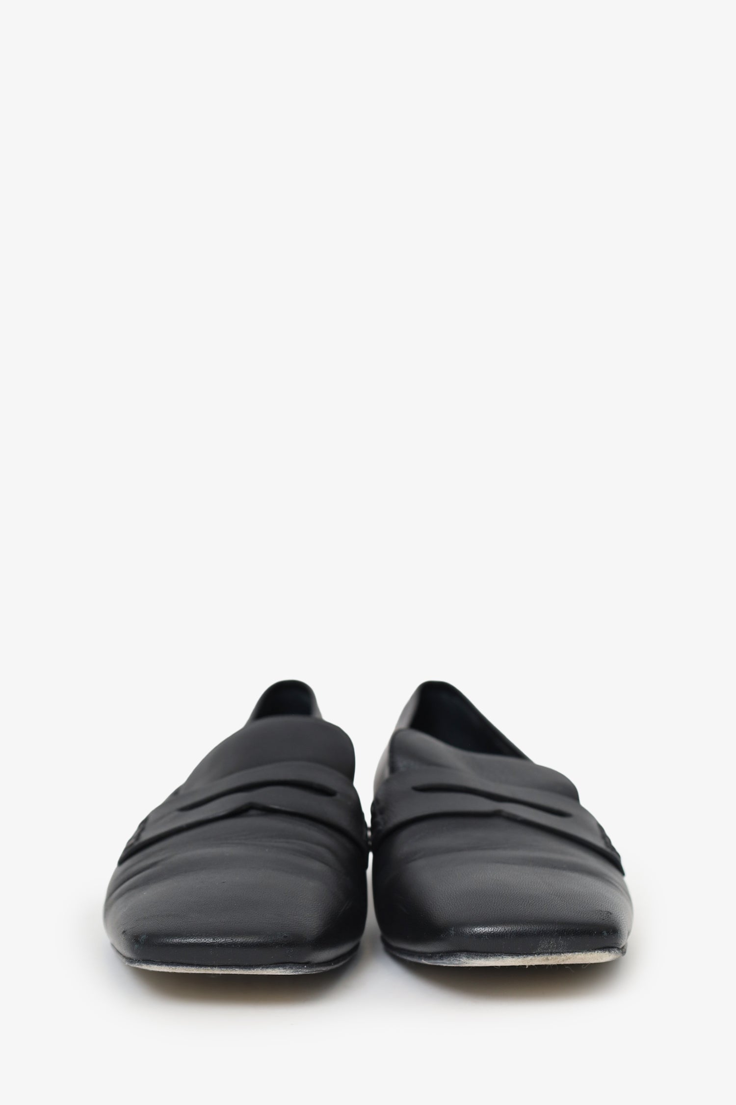 Khaite Black Leather Flats Size 41