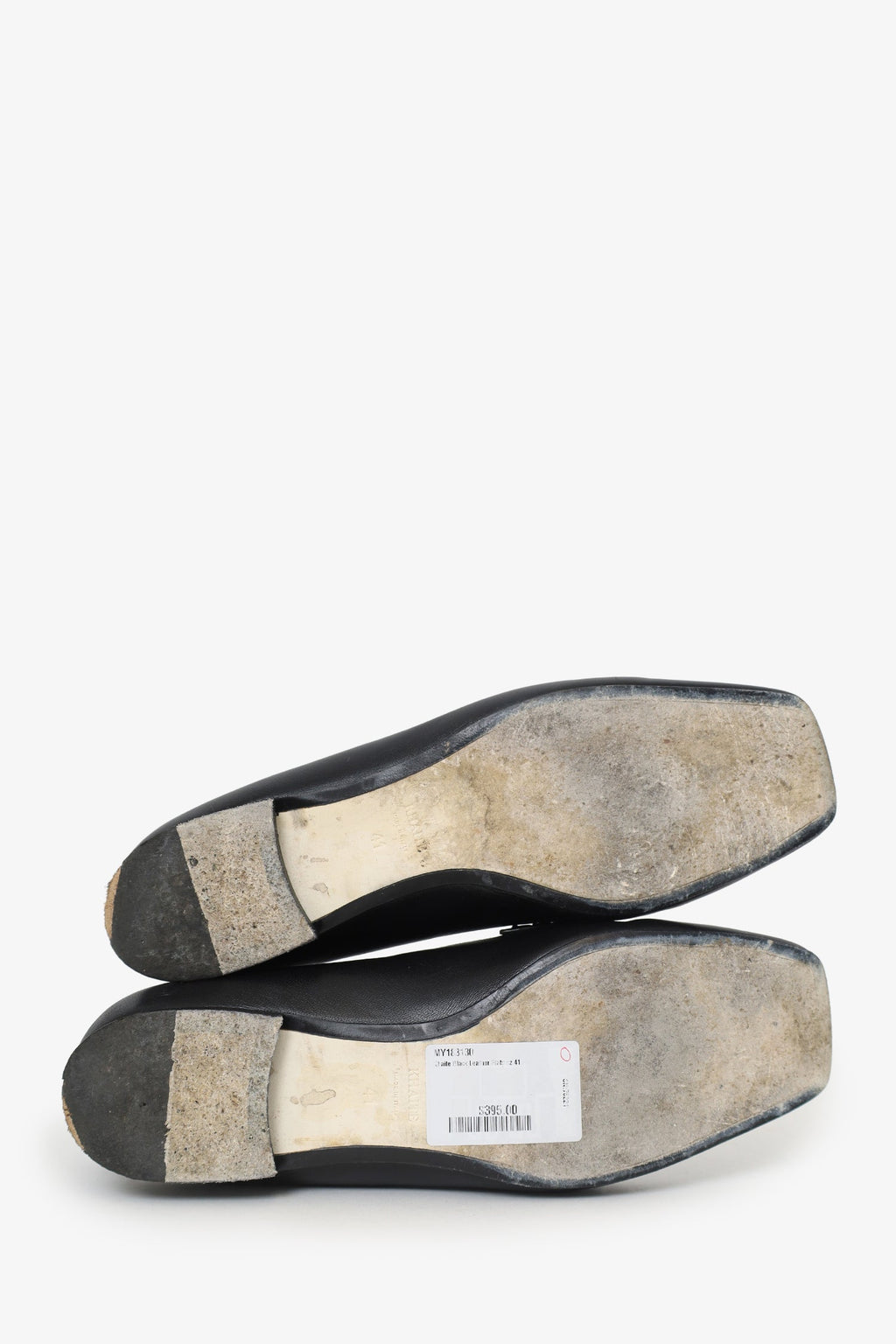 Khaite Black Leather Flats Size 41