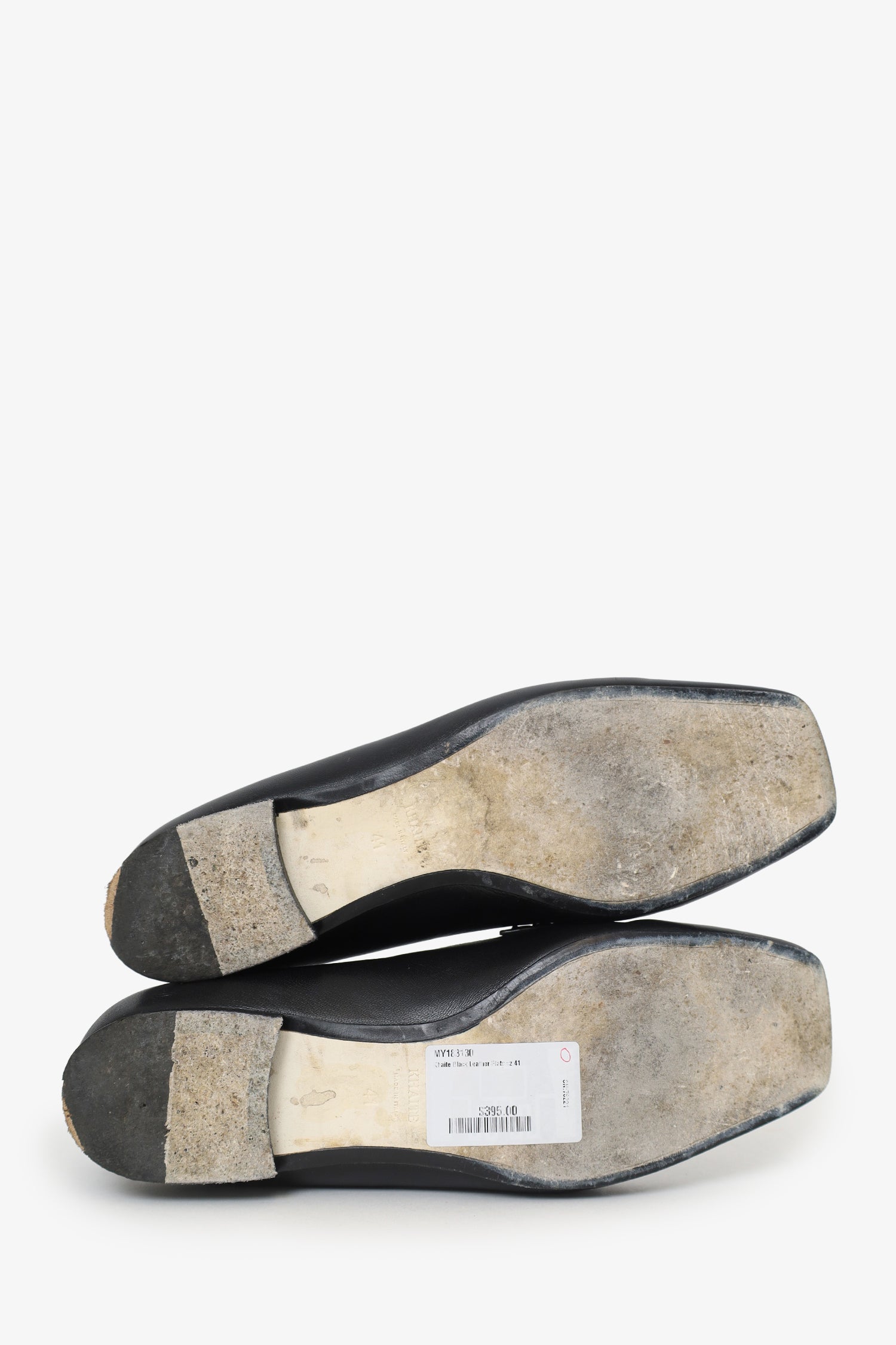 Khaite Black Leather Flats Size 41