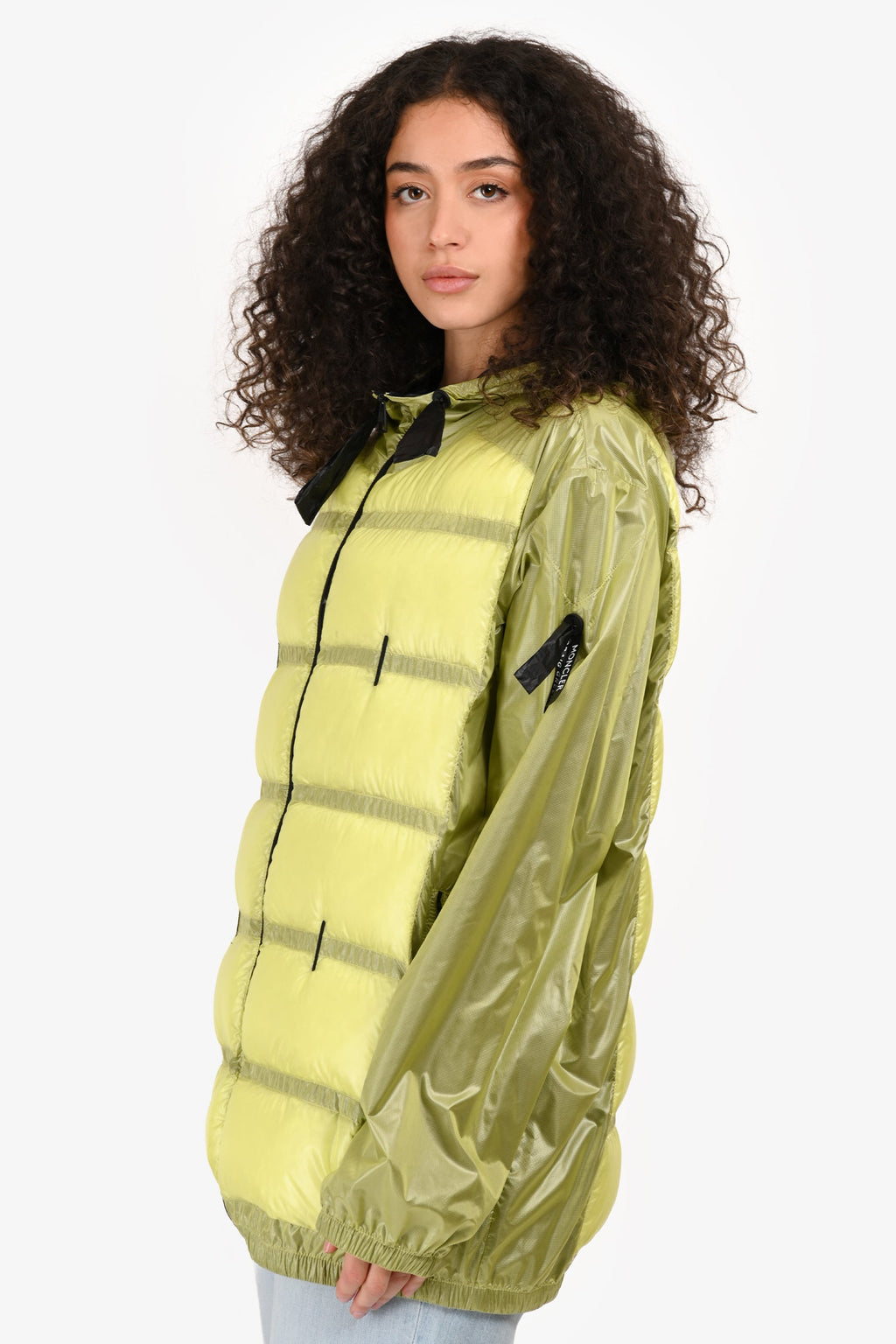 Moncler x Craig Green Neon Yellow Down 'Hiles' Puffer Jacket Size 3 Mens