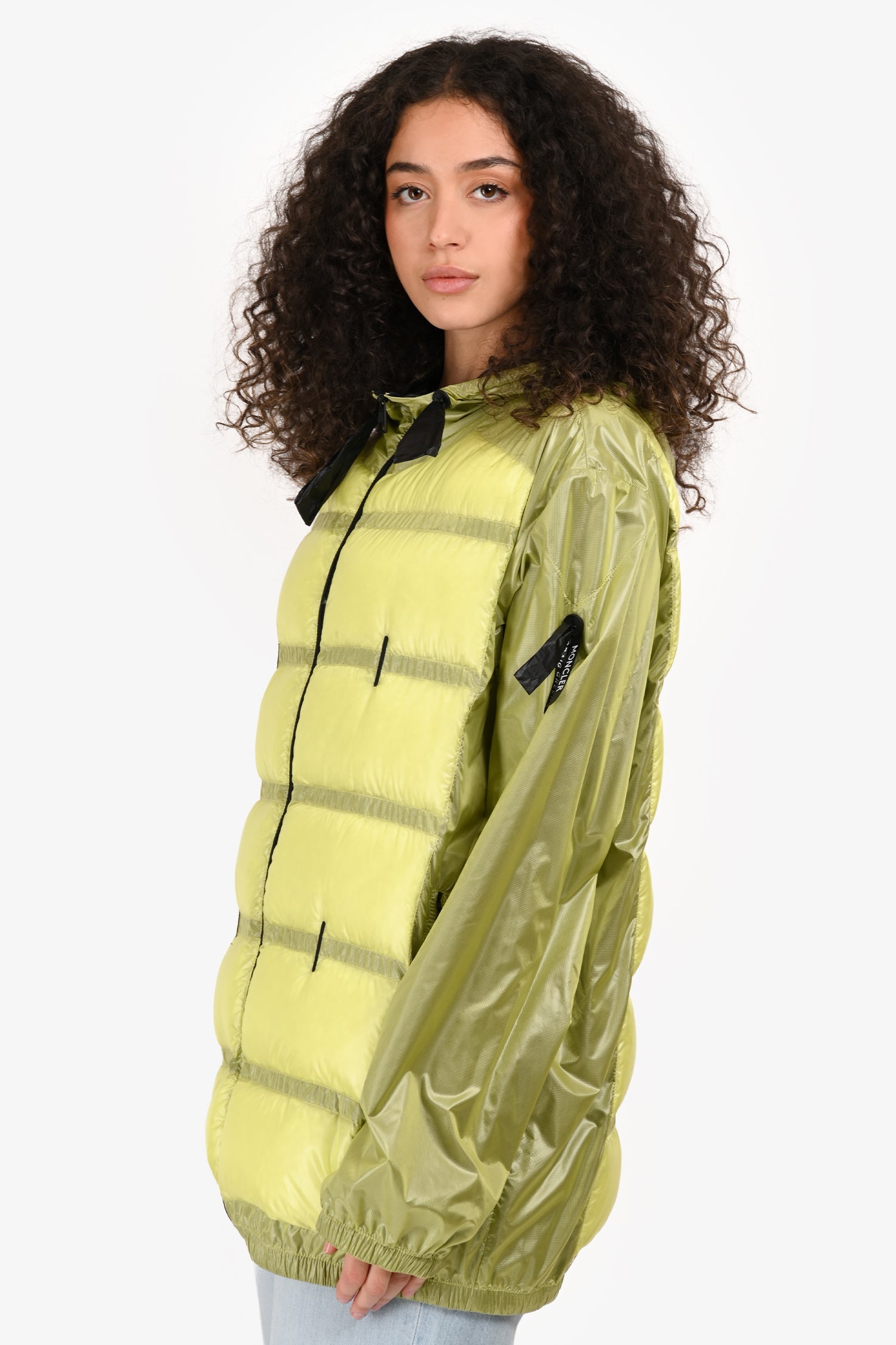 Moncler x Craig Green Neon Yellow Down 'Hiles' Puffer Jacket Size 3 Mens