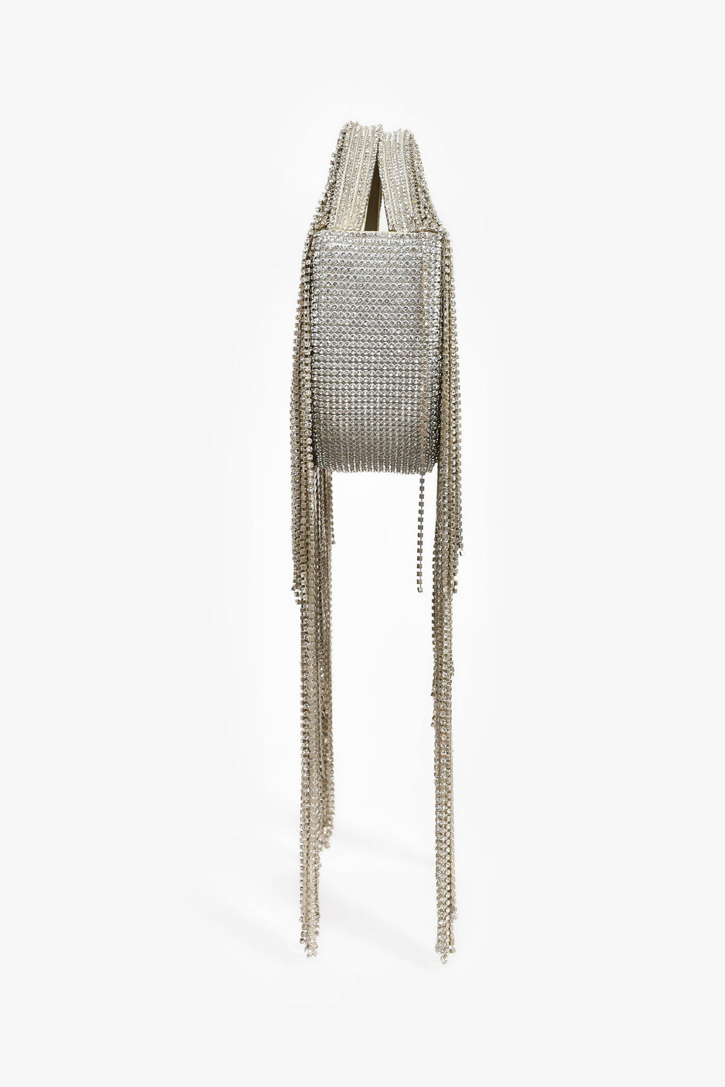 Retrofete Silver Crystal Fringe Evening Bag