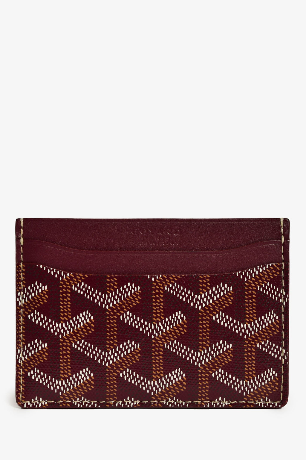 Goyard Burgundy Goyardine Leather 'Saint-Sulpice'  Holder