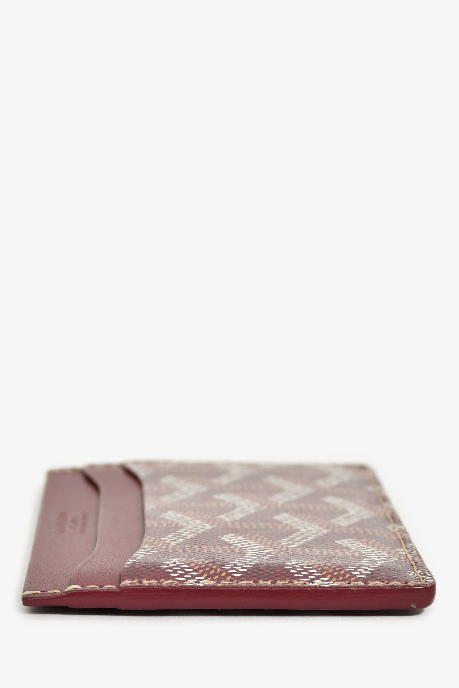 Goyard Burgundy Goyardine Leather 'Saint-Sulpice'  Holder