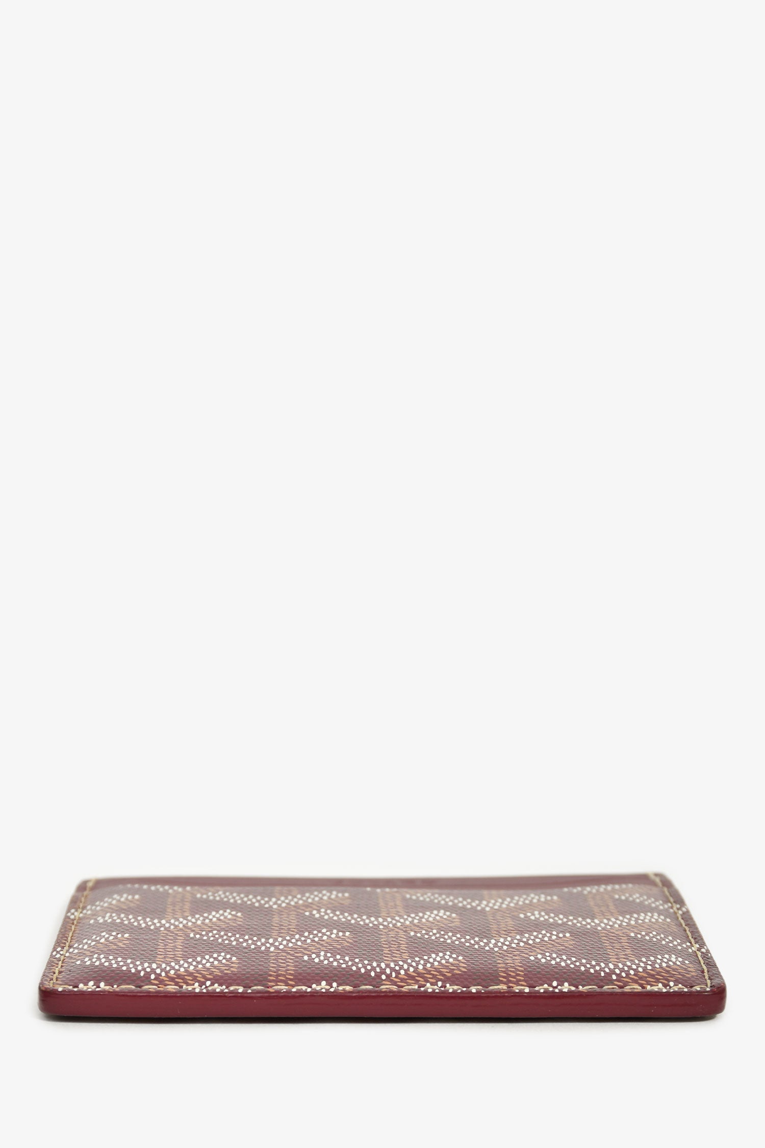 Goyard Burgundy Goyardine Leather 'Saint-Sulpice'  Holder