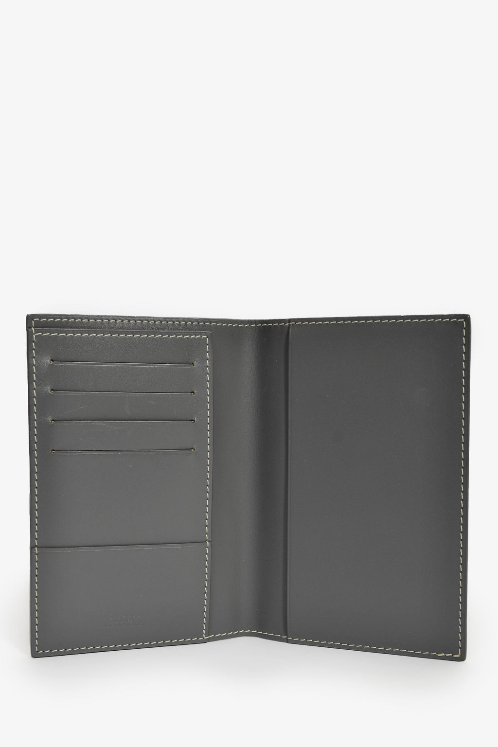 Goyard Grey Goyardine Leather Grenelle Passport Holder