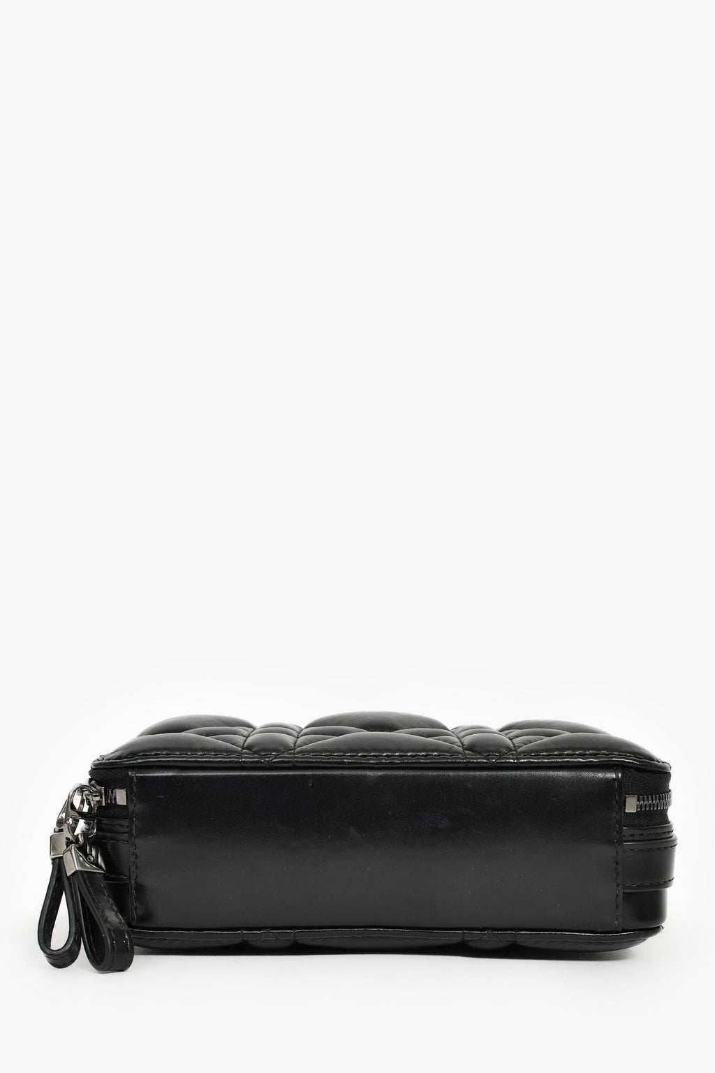 Christian Dior Black Puff Cannage Zip Around Chain 'Caro Box' Bag
