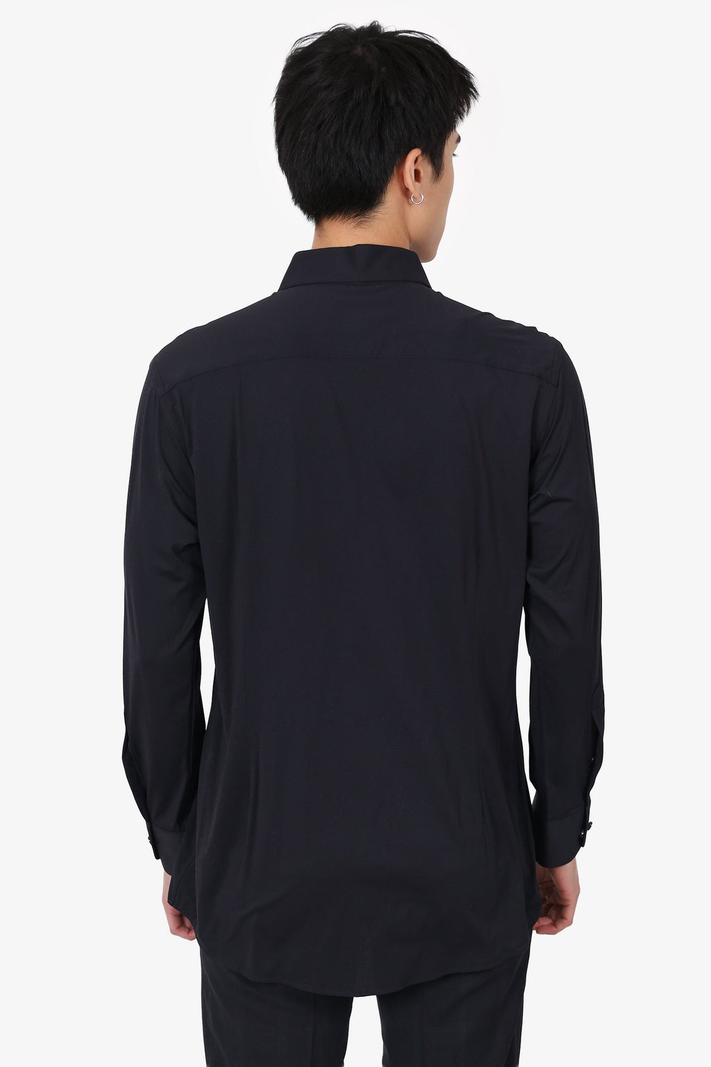 Eton Black Button Down Long Sleeve Shirt Size 43 Mens