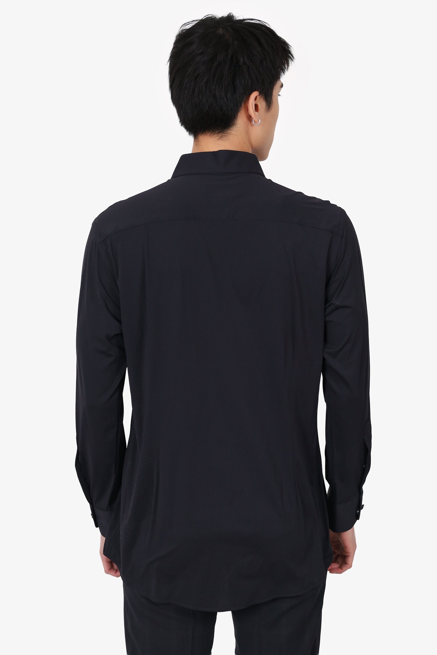 Eton Black Button Down Long Sleeve Shirt Size 43 Mens