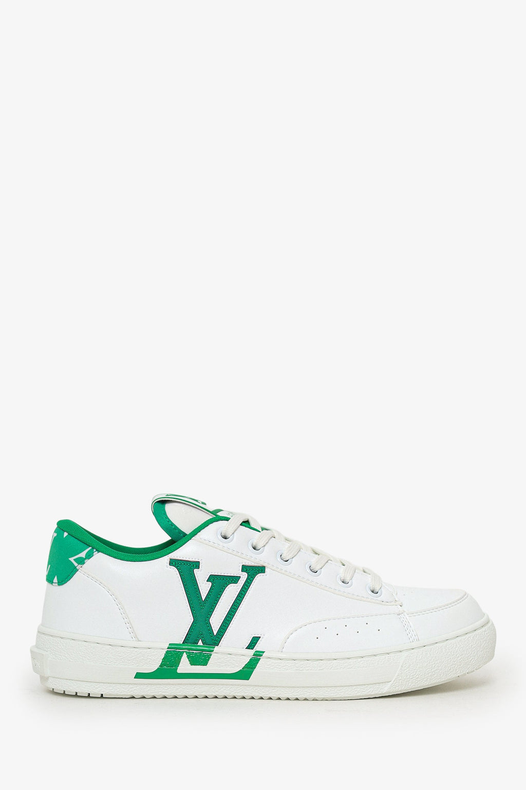 Louis Vuitton White/Green Charlie Sneaker Size 38