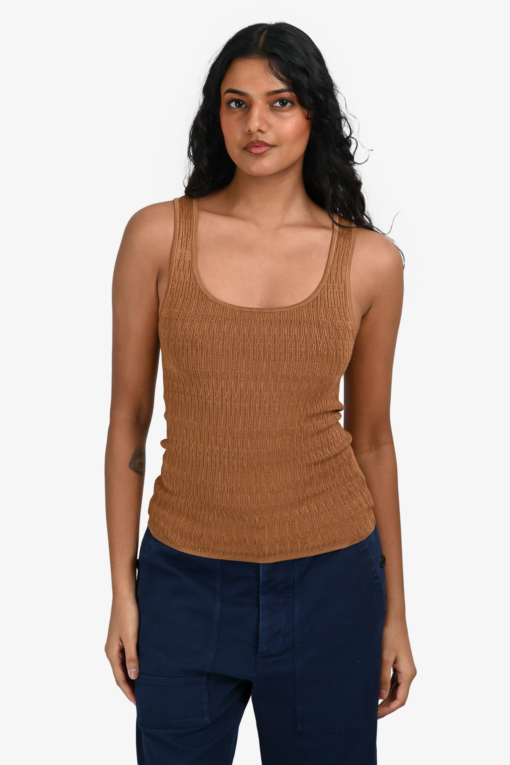 Veronica Beard Brown Knit Sleeveless Top Size XS