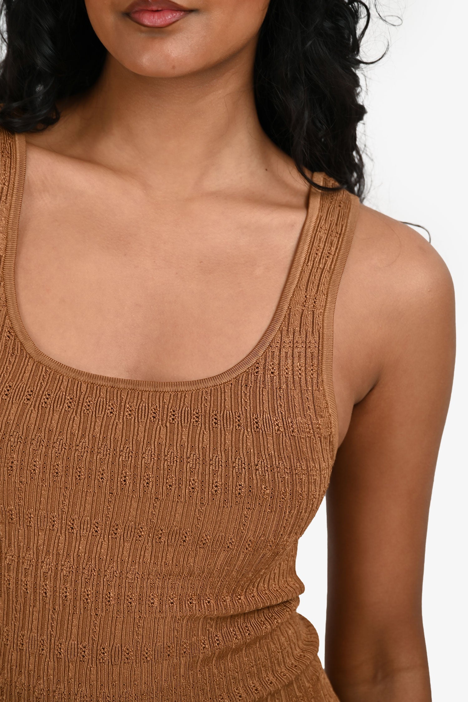 Veronica Beard Brown Knit Sleeveless Top Size XS