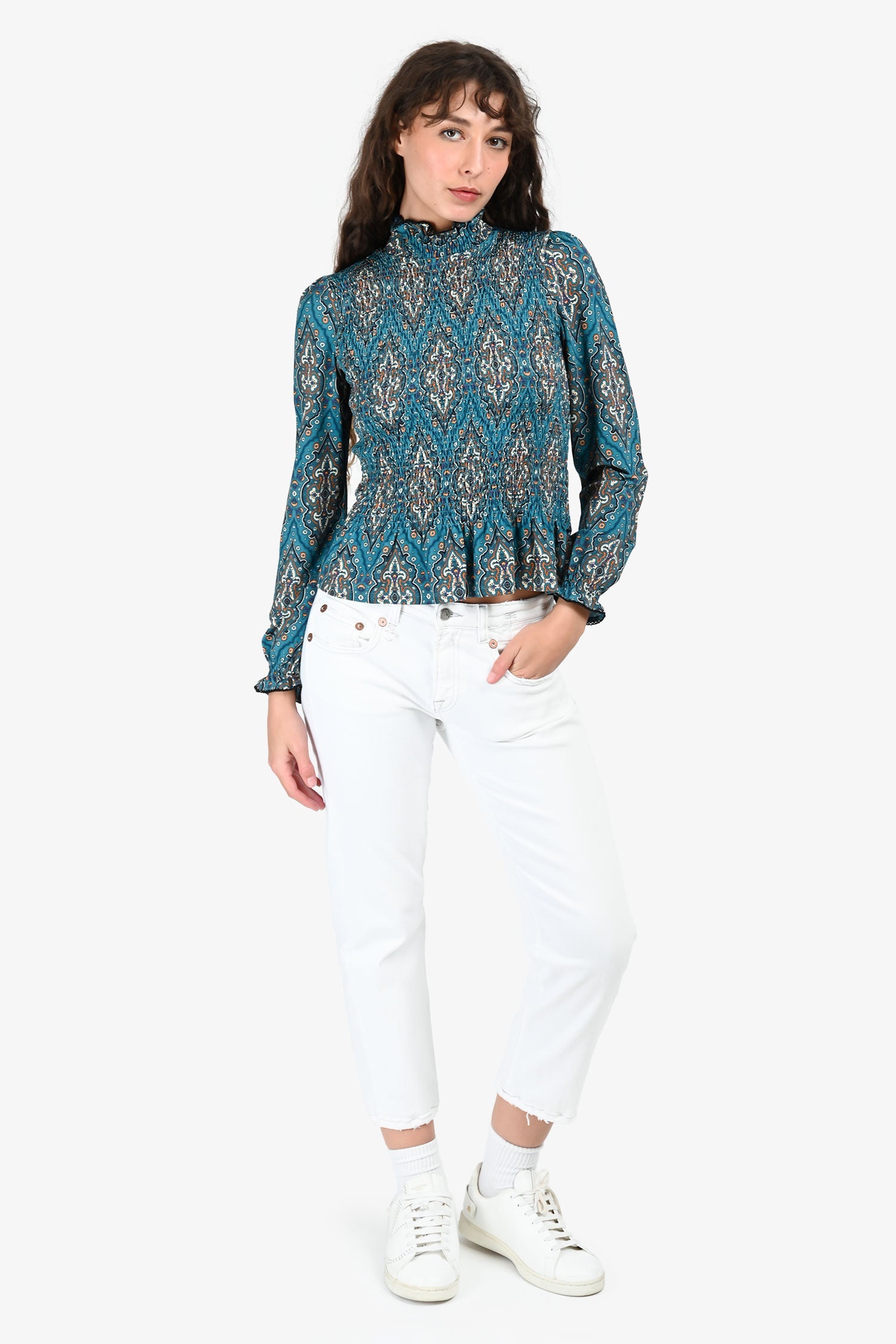 R13 White Crop Jeans Size 28
