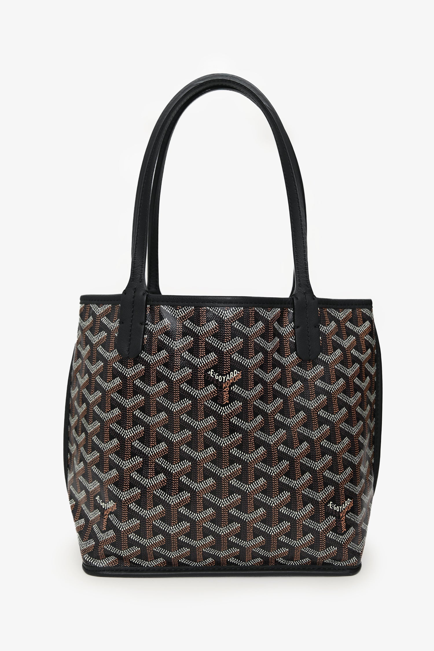 Goyard Black Goyardine Anjou Mini With Pouch