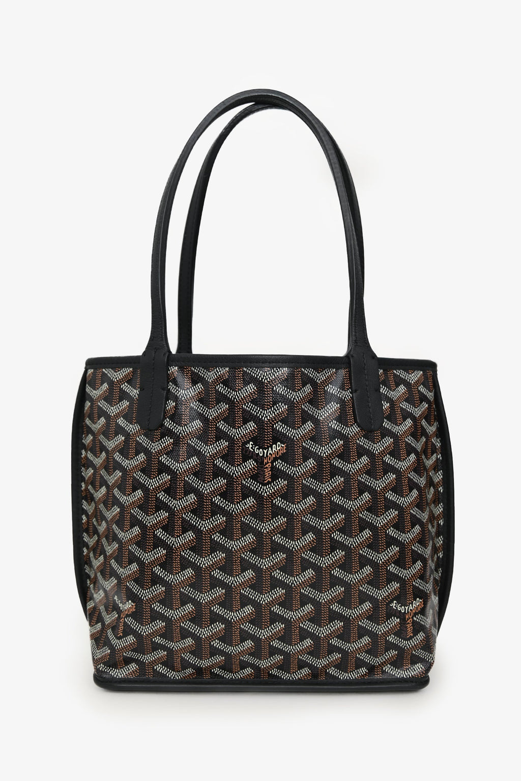 Goyard Black Goyardine Anjou Mini With Pouch