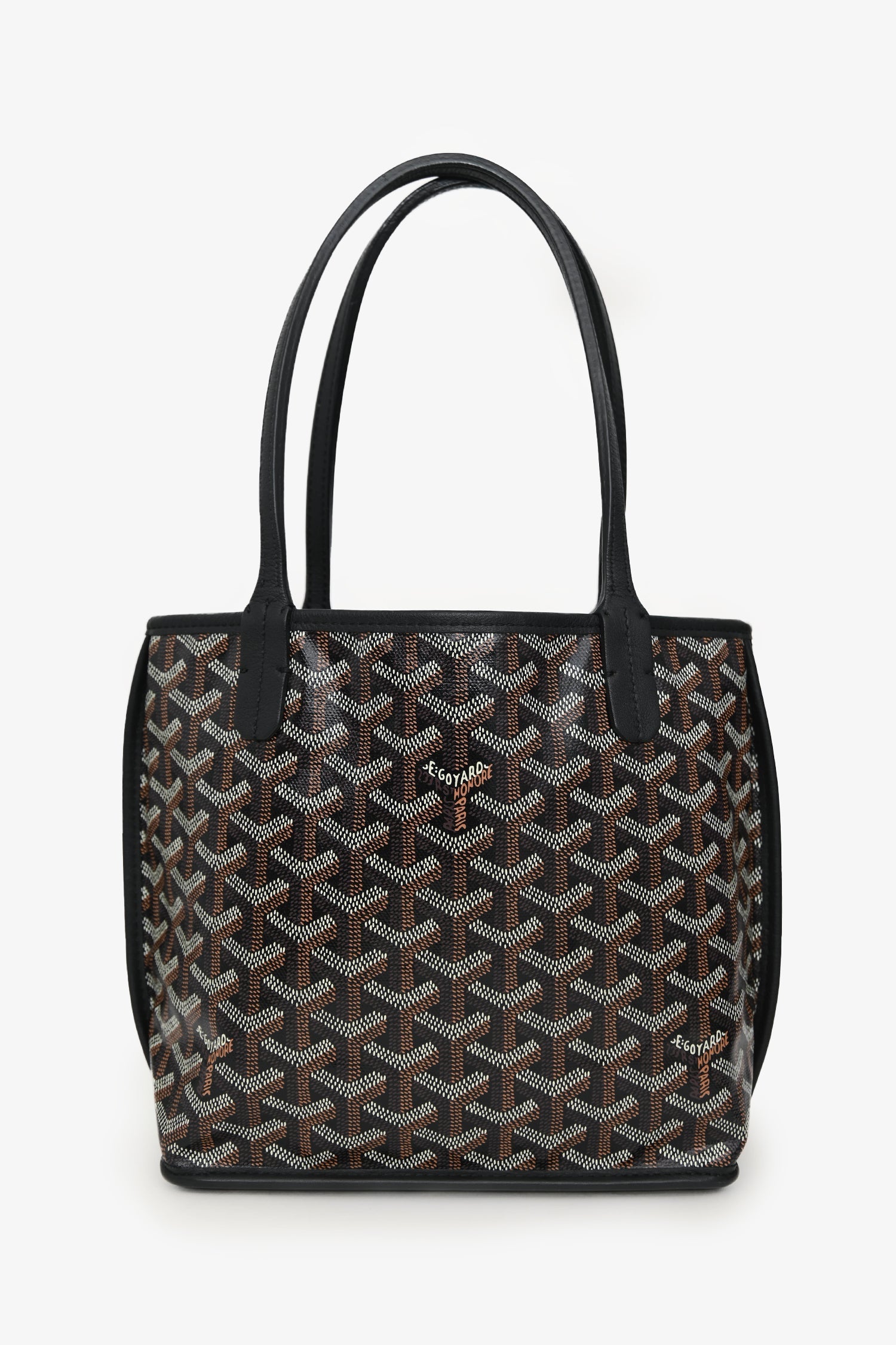 Goyard Black Goyardine Anjou Mini With Pouch