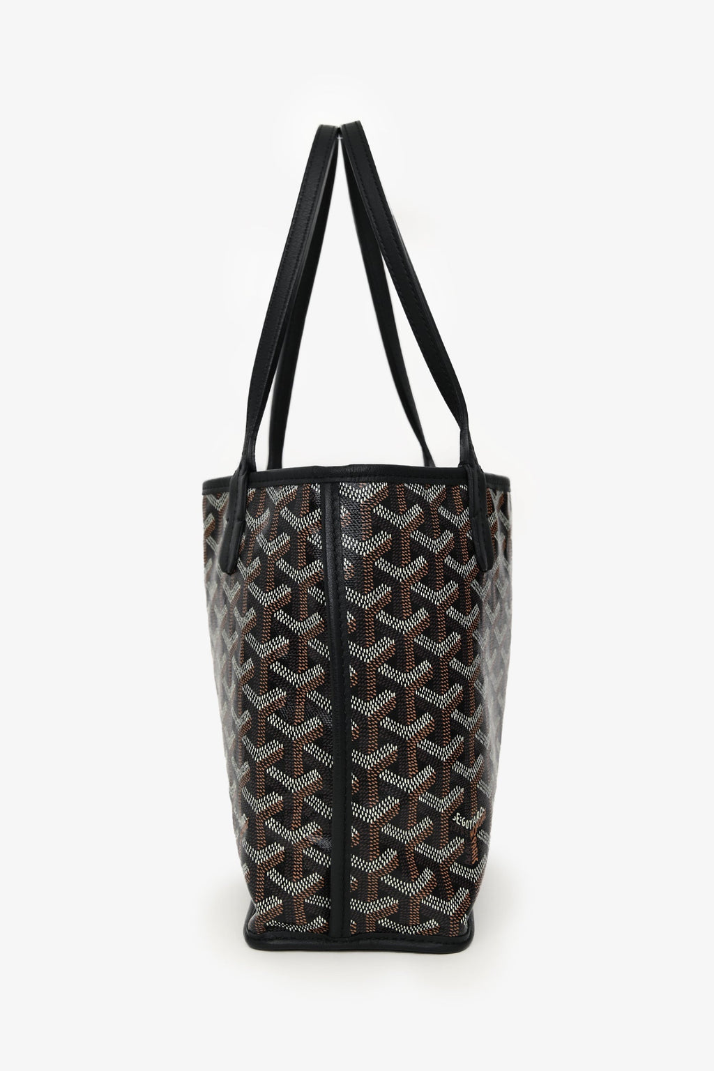 Goyard Black Goyardine Anjou Mini With Pouch