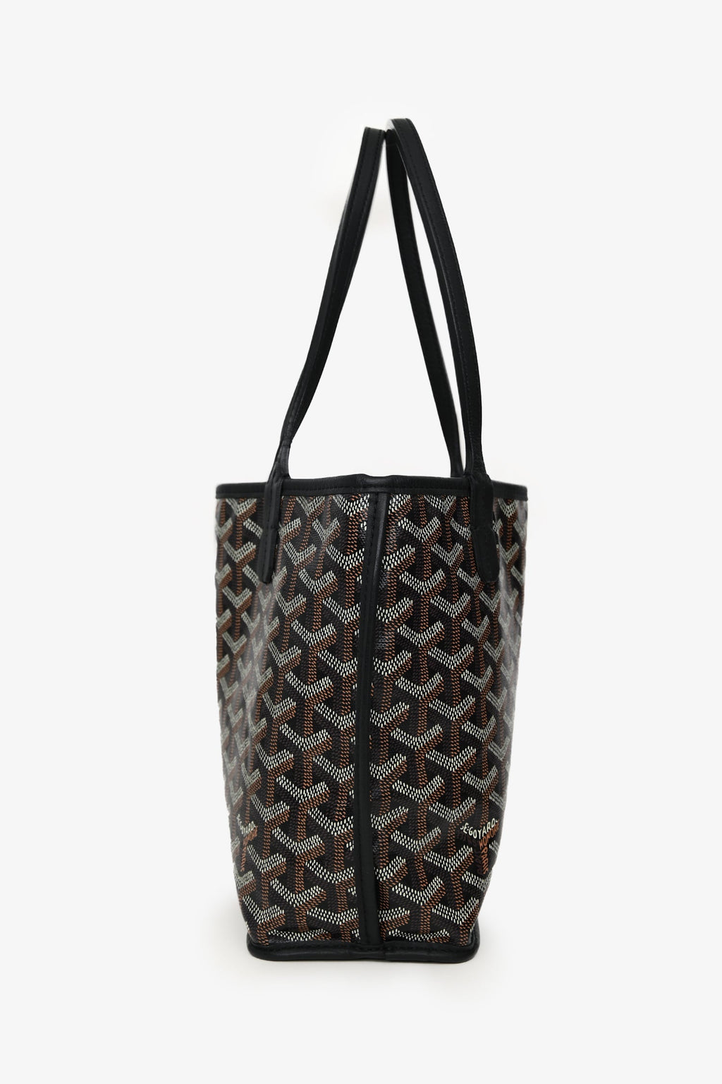 Goyard Black Goyardine Anjou Mini With Pouch