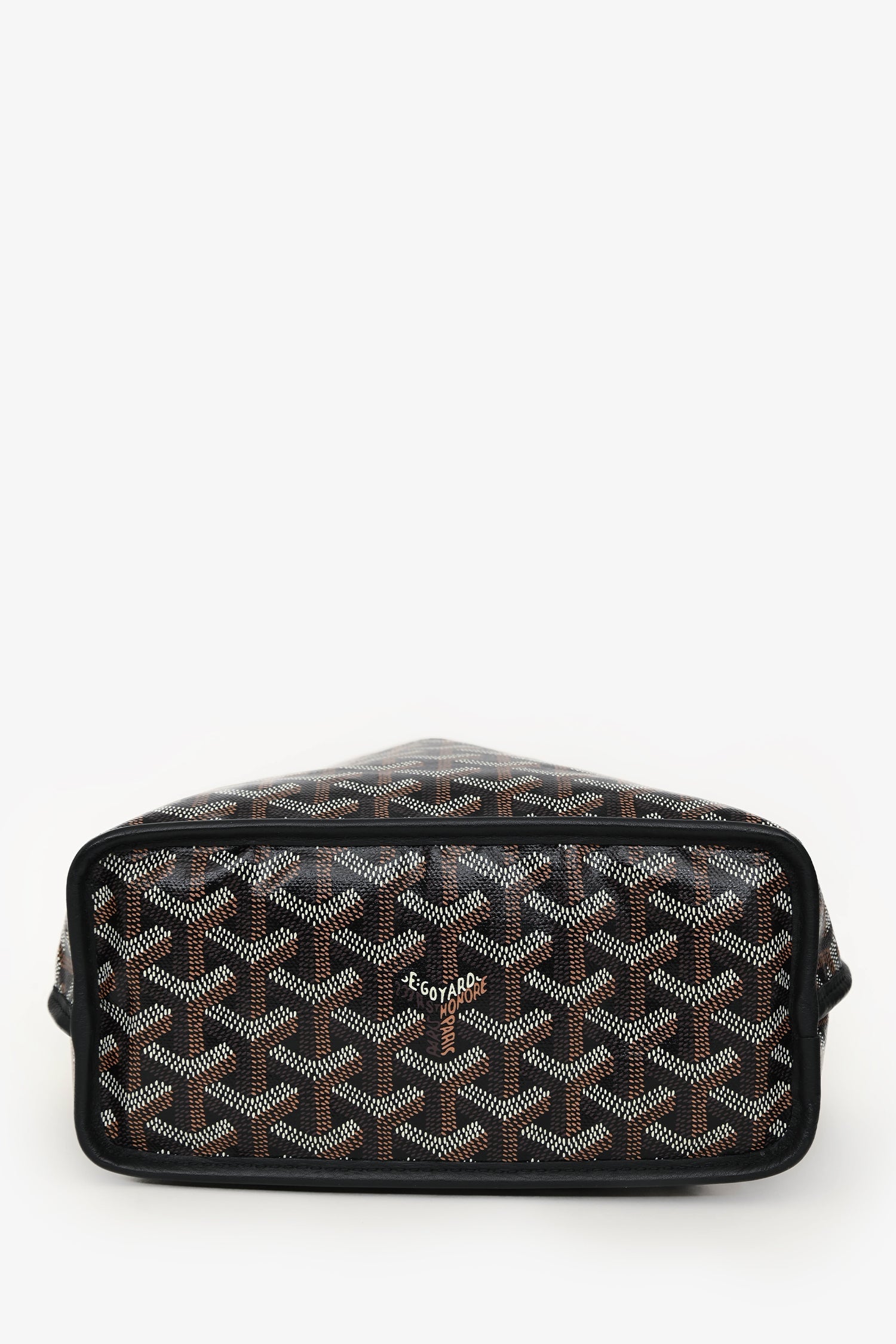 Goyard Black Goyardine Anjou Mini With Pouch