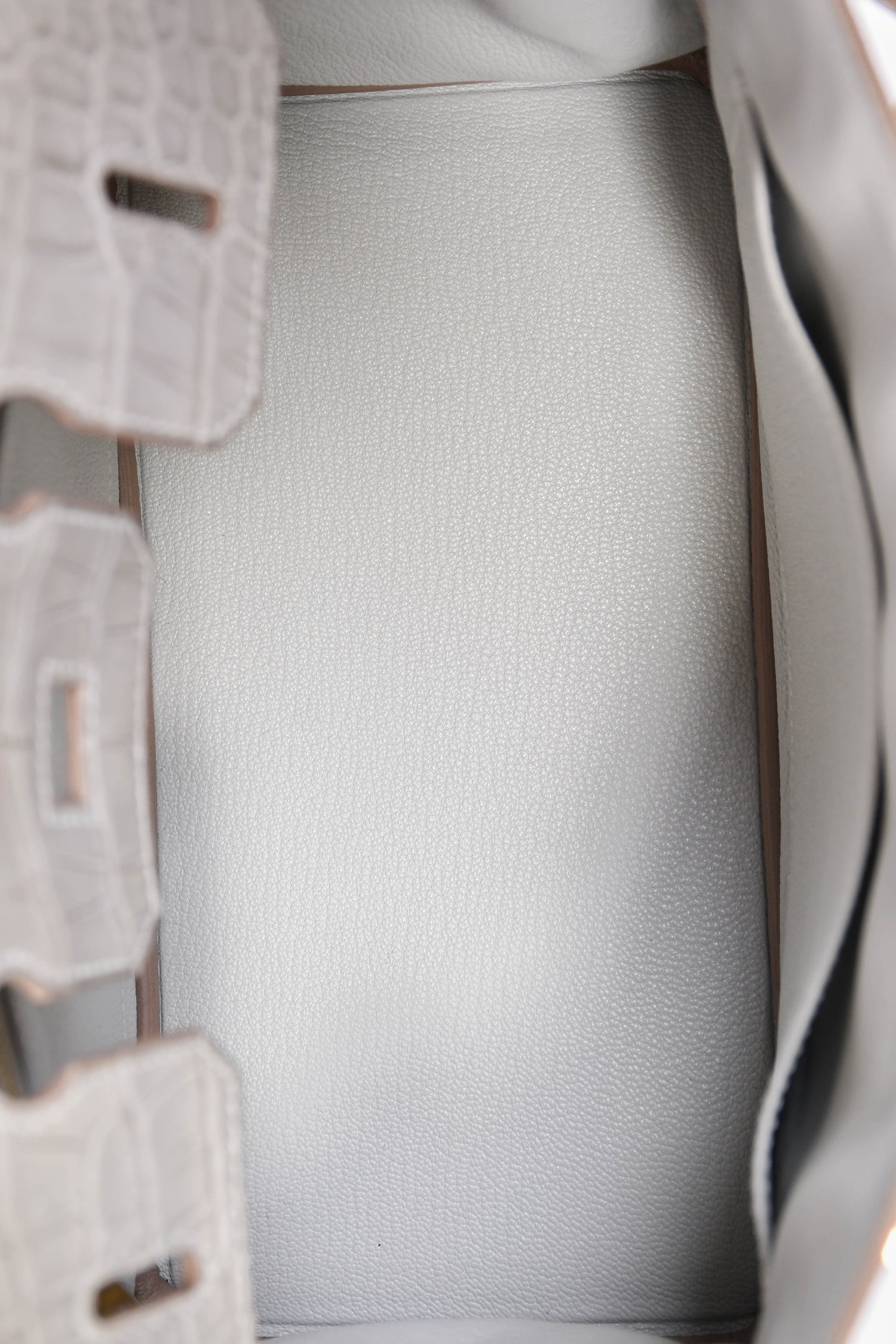 Hermès 2023 Pearl Grey Clemence/Alligator Birkin 25