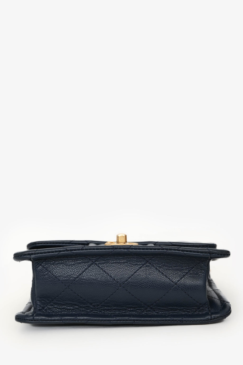 Pre-Loved Chanel™ 2021 Navy Quilted Caviar Mini Sweet Classic Flap Bag