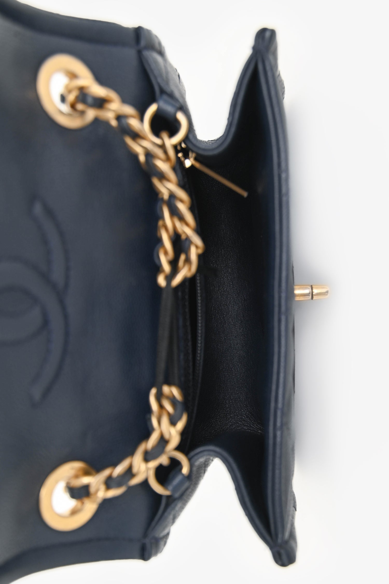 Pre-Loved Chanel™ 2021 Navy Quilted Caviar Mini Sweet Classic Flap Bag