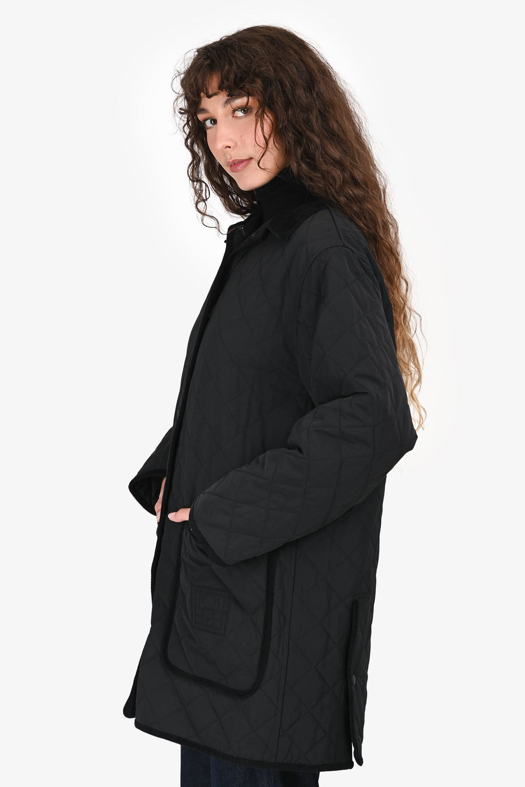 Toteme Black Quilted Jacket Size XXS