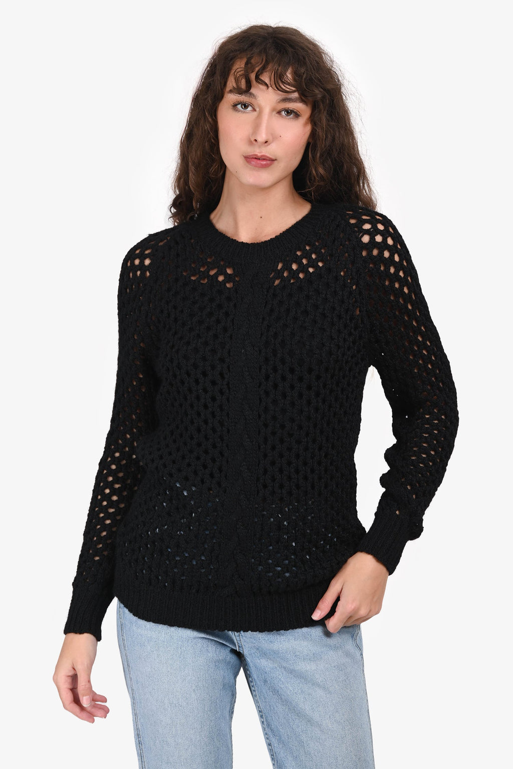 Isabel Marant Black Alpaca/Wool Sweater Size 0