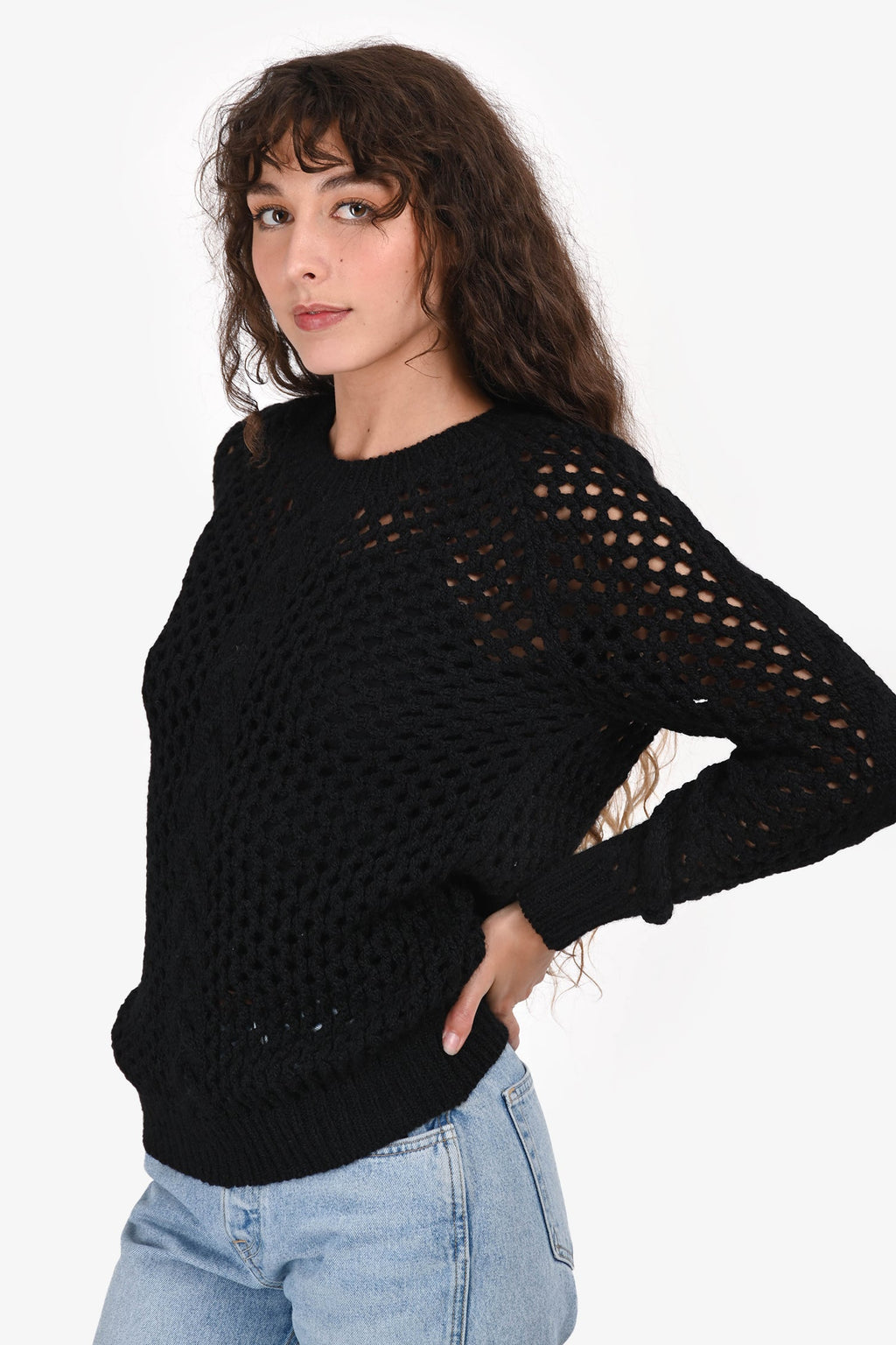 Isabel Marant Black Alpaca/Wool Sweater Size 0